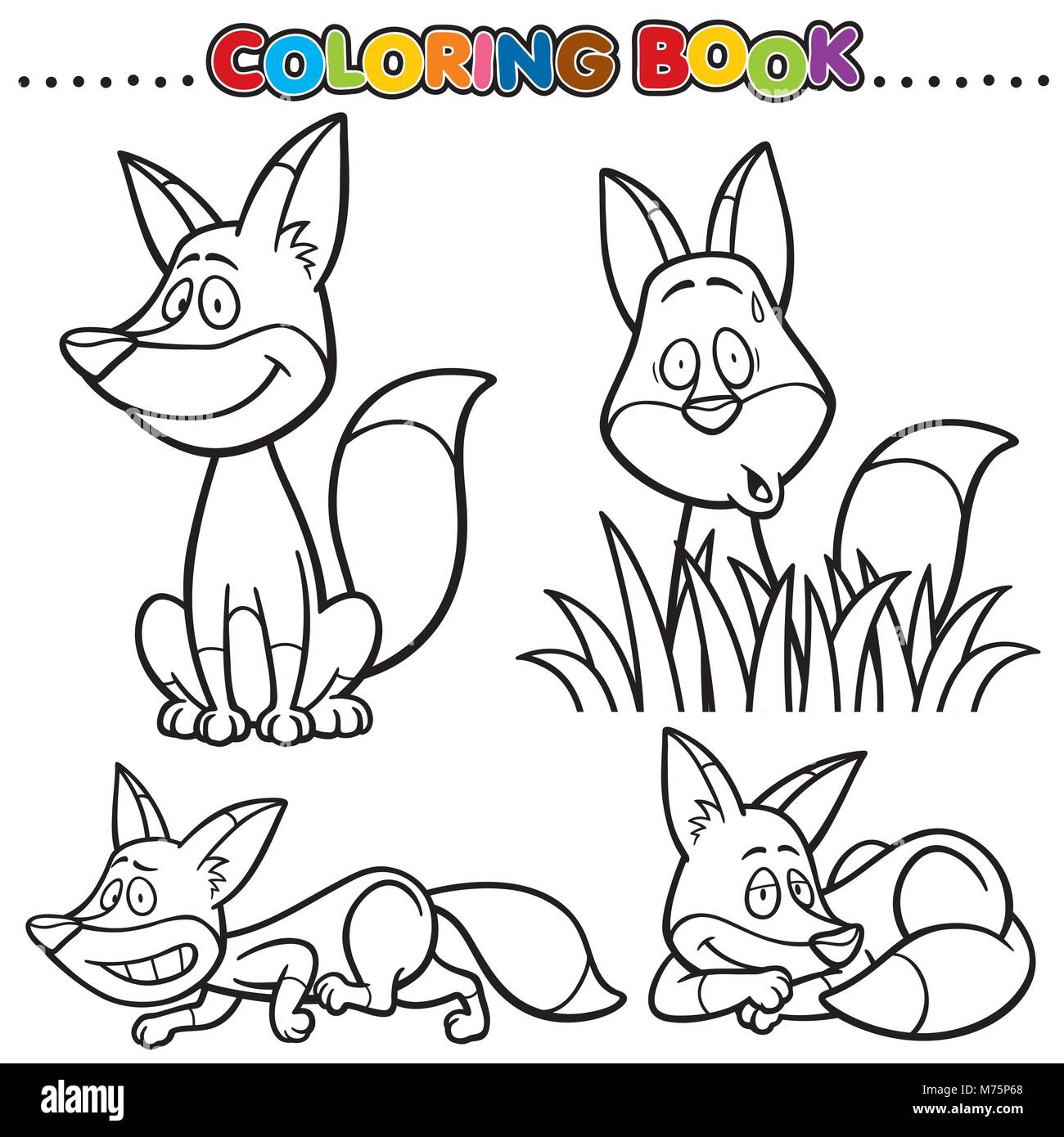 Dessins à colorier - Fox Illustration de Vecteur