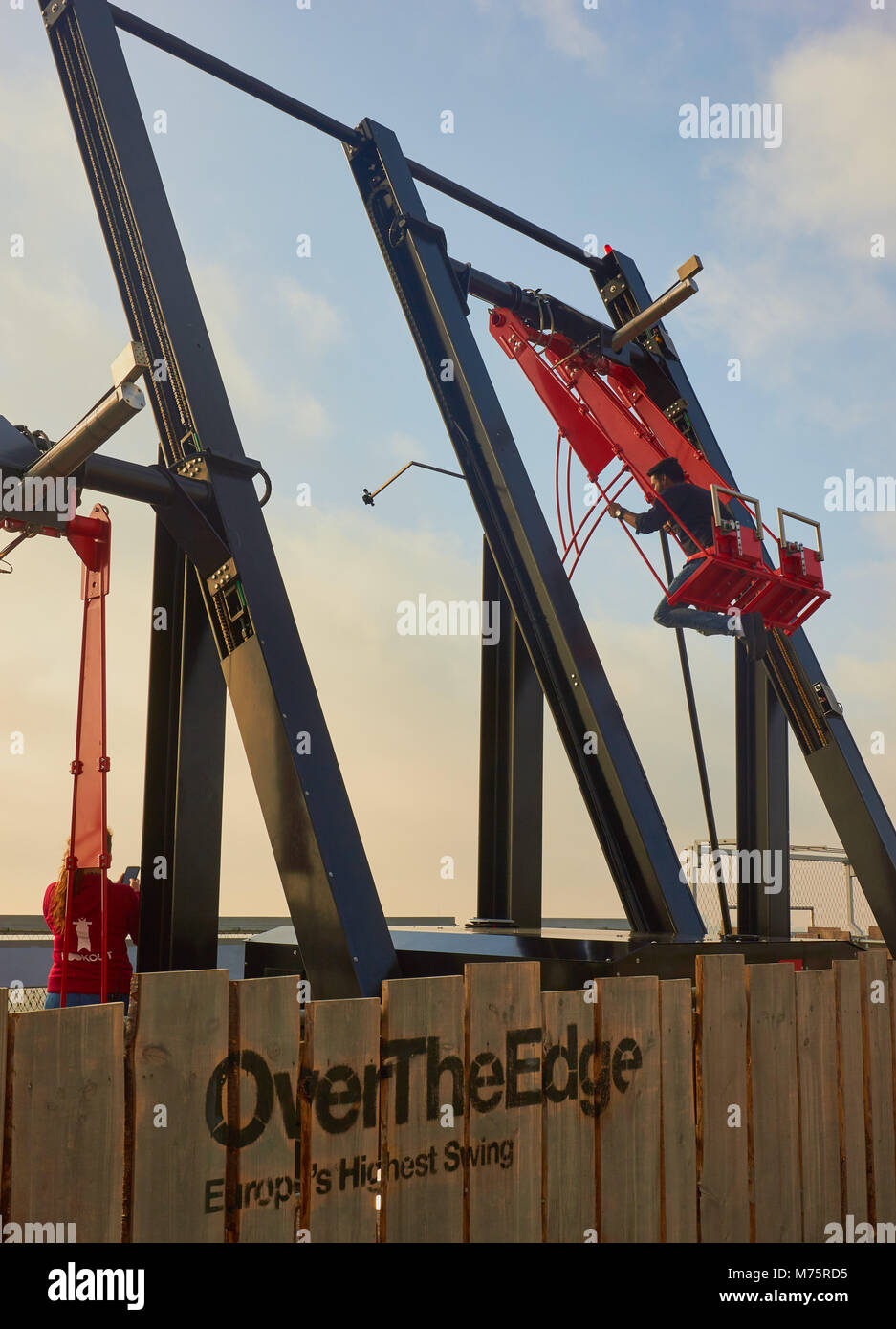 Sur le bord, A'dam Lookout, A'dam Toren, Overhoeks, Amsterdam-Noord, Amsterdam, Pays-Bas Banque D'Images