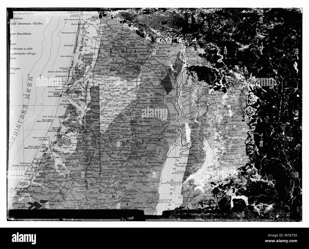 La carte de la Palestine (Israël, la Cisjordanie et la Jordanie) LOC.09963 matpc Banque D'Images