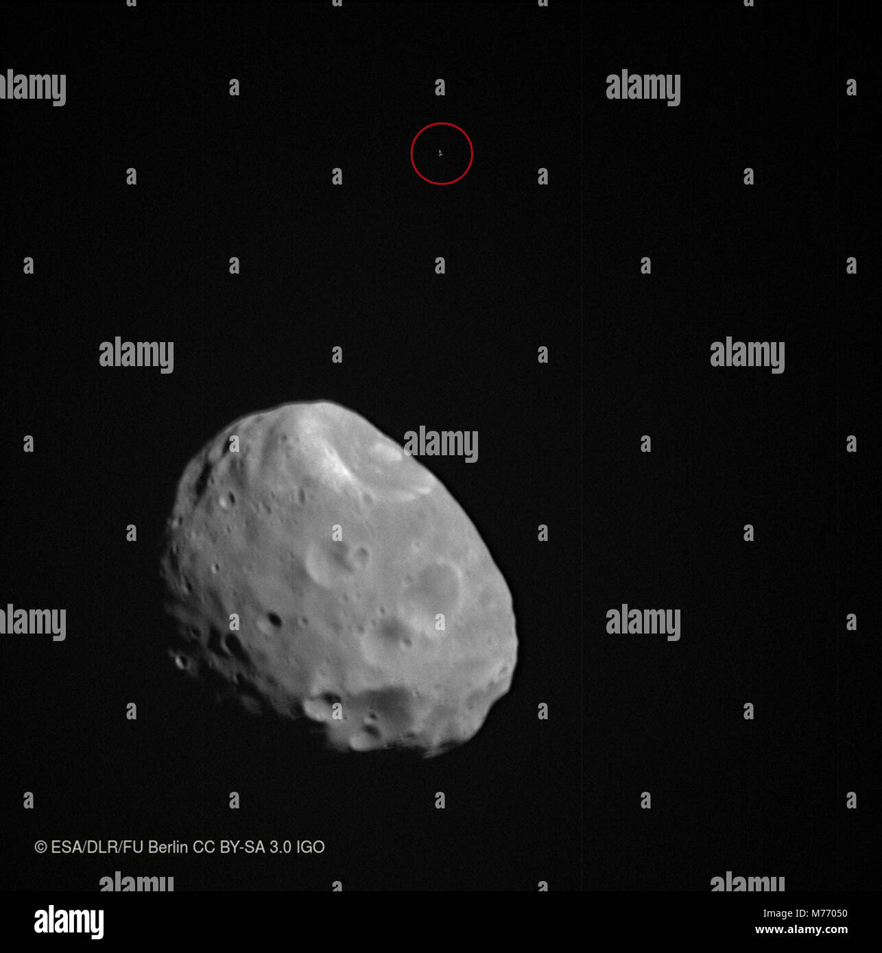 Contexte et Phobos ESA star390753 Banque D'Images