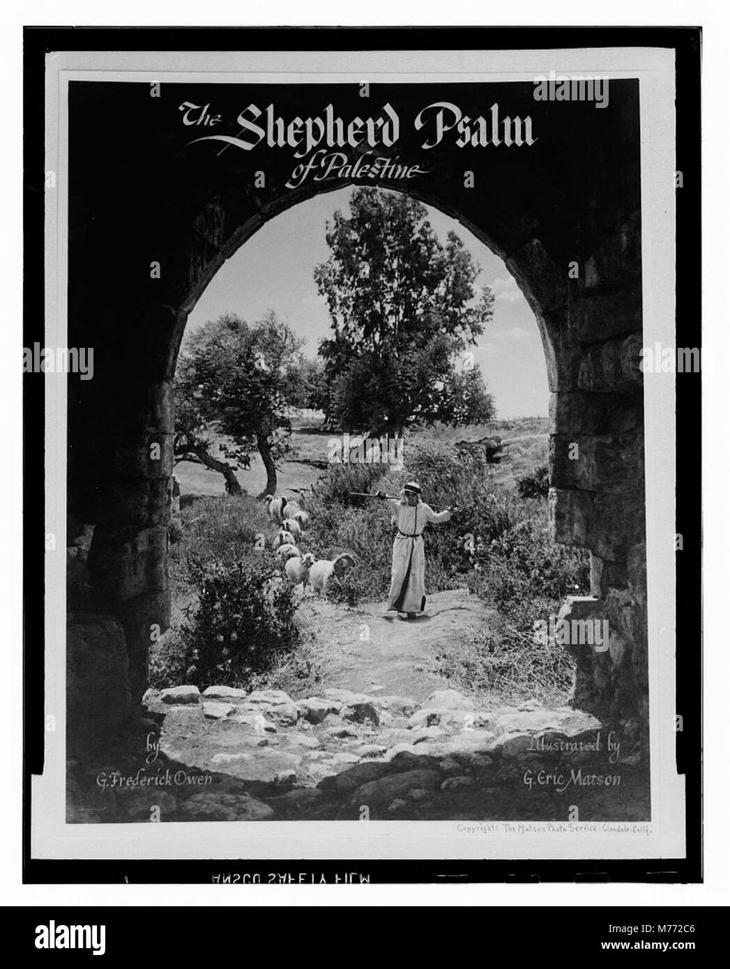 Une page de titre présentant le 23e Psaume, l'un des passages les plus célèbres de la Bible. Il est souvent associé au confort et à la paix, exprimant la confiance dans la direction et la protection de Dieu. Banque D'Images