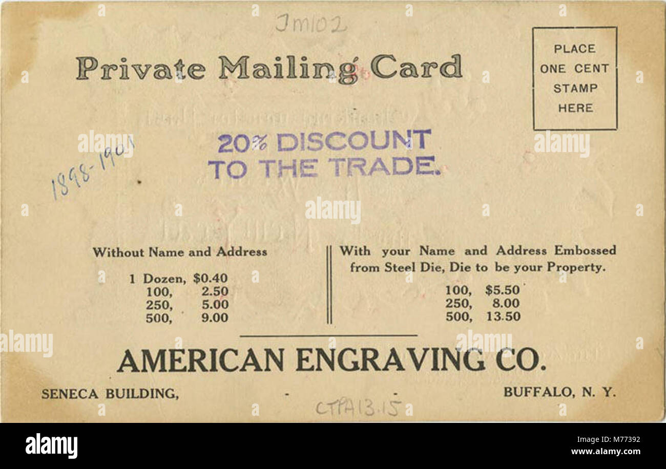 Ce message est une note d'appréciation de la part d'une entreprise ou d'une organisation américaine, exprimant sa gratitude pour le patronage passé et lui adressant ses meilleurs vœux pour une nouvelle année prospère. Il reflète la tradition d'envoyer des vœux de vacances et de maintenir des relations positives avec les clients ou les clients dans le monde des affaires. Banque D'Images