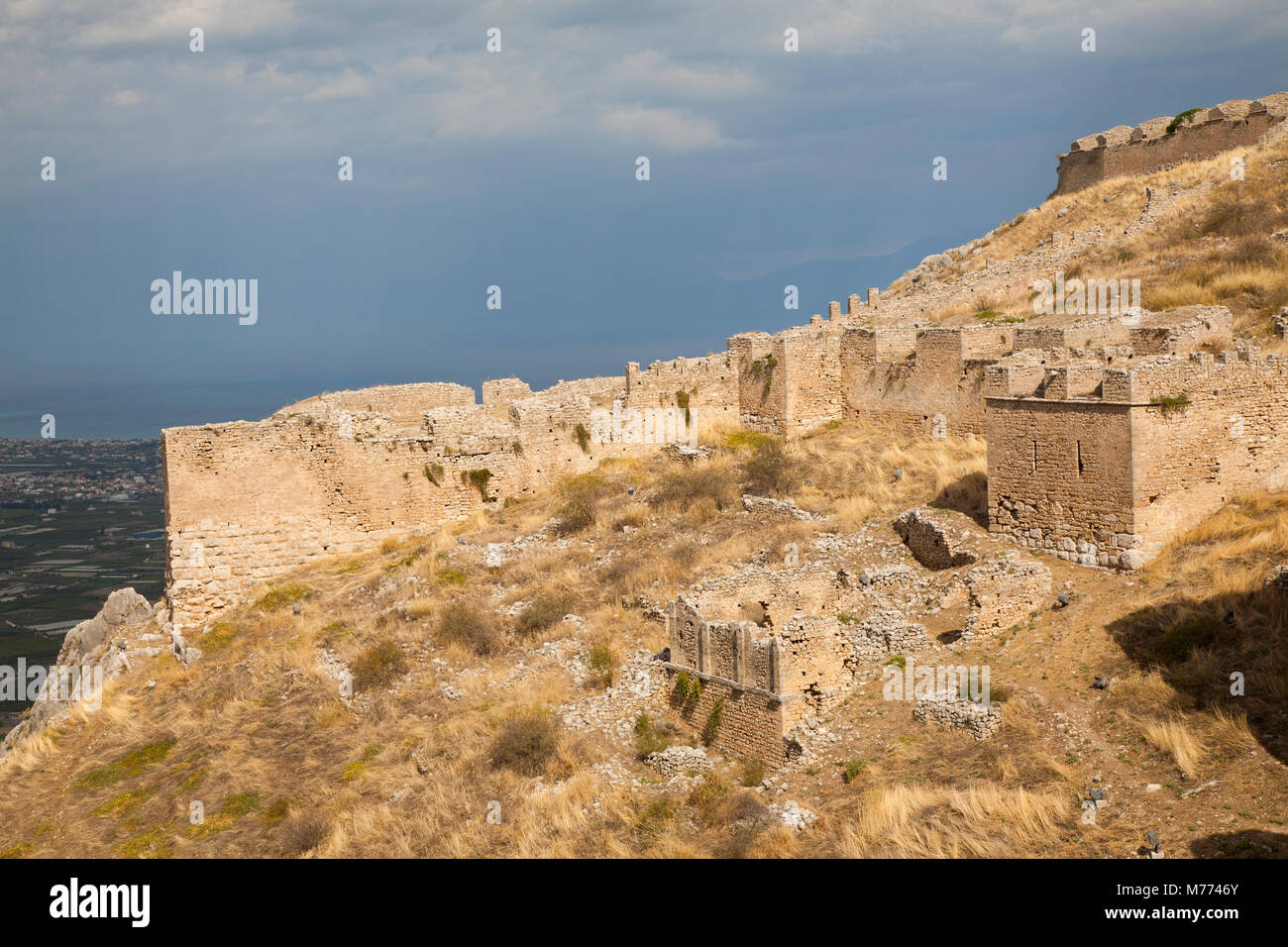 L'Europe, Grèce, Macédoine, Corinthe, acropole de Acrocorinth Banque D'Images