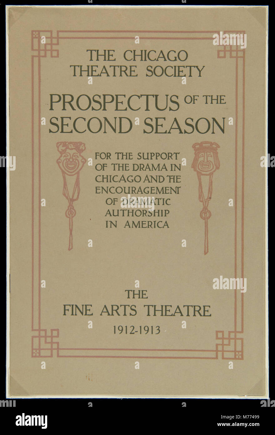 Le Chicago Theatre Society, du prospectus de la deuxième saison, 1912-1913 (NEN 5499) Banque D'Images