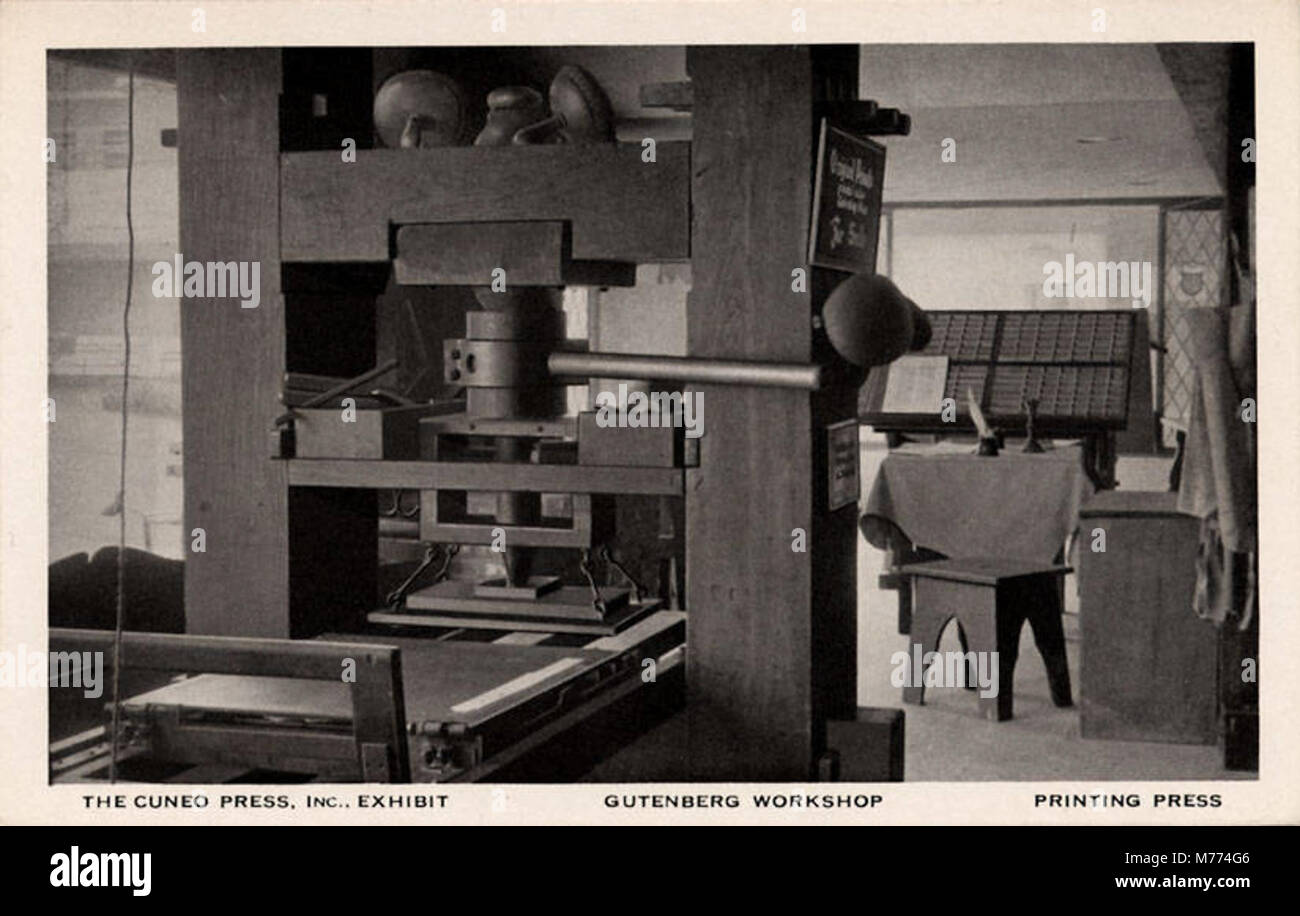 Gutenberg and printing press Banque de photographies et d’images à