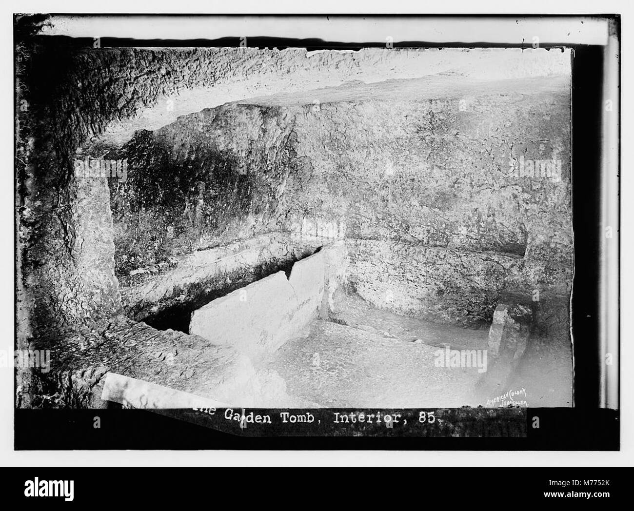 Une photographie de l'intérieur de la tombe du jardin, un site d'importance religieuse situé à Jérusalem, considéré par beaucoup comme le lieu de sépulture de Jésus-Christ. Banque D'Images