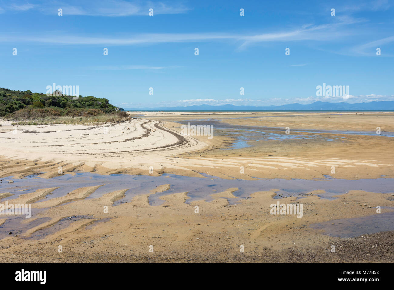 Sandy Bay, parc national Abel Tasman Marahau, Tasman Bay,, district de Tasmanie, Nouvelle-Zélande Banque D'Images