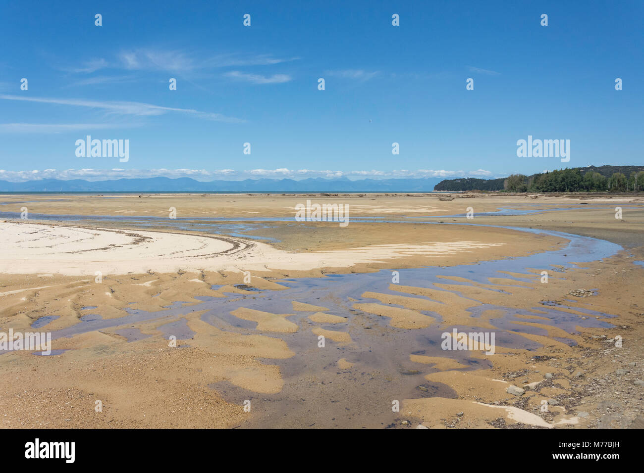 Sandy Bay, parc national Abel Tasman Marahau, Tasman Bay,, district de Tasmanie, Nouvelle-Zélande Banque D'Images