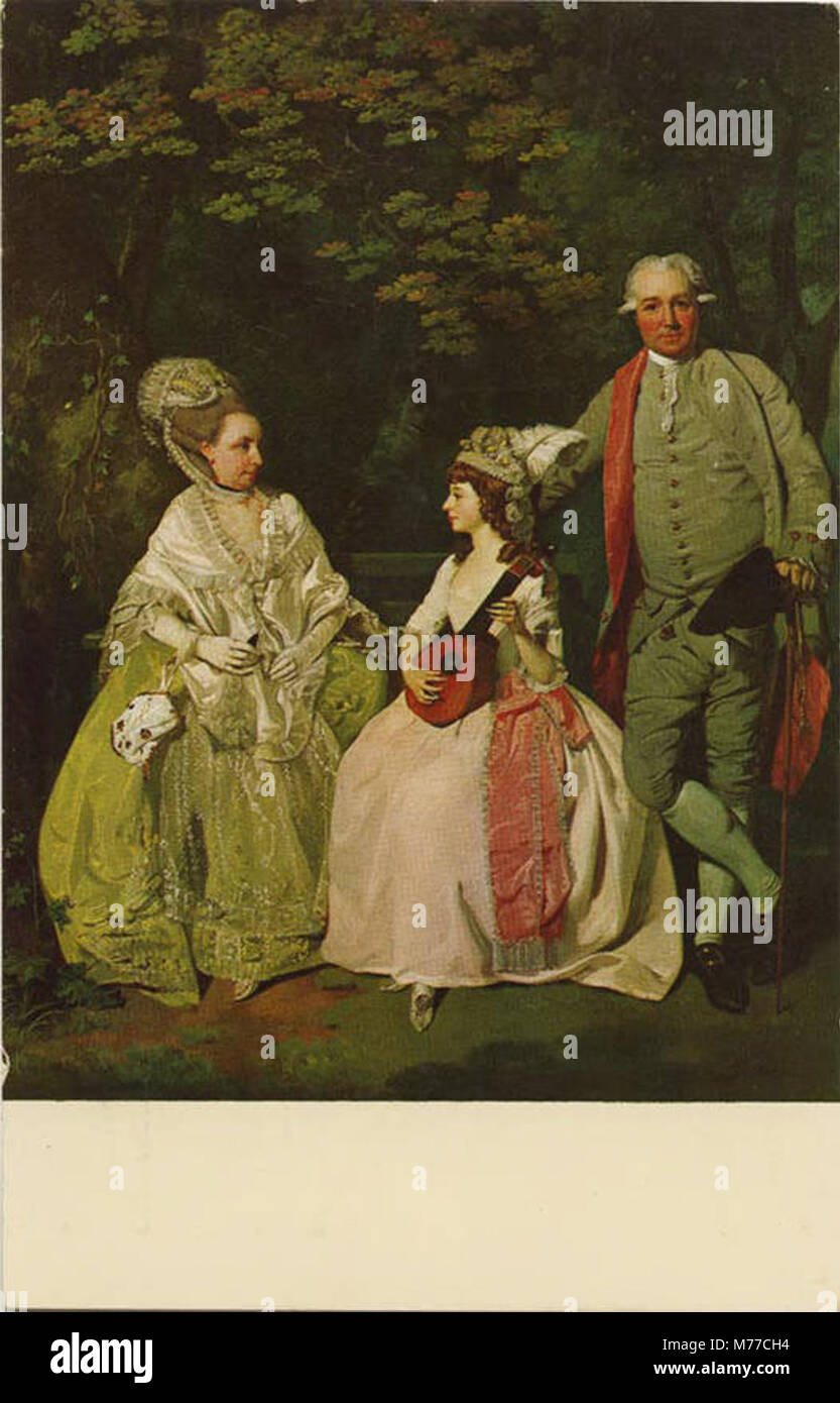 Virginia Museum of Fine Arts, groupe familial, par Francis Wheatley, carte postale échantillon d'Kolorvue... Npar (421568) Banque D'Images