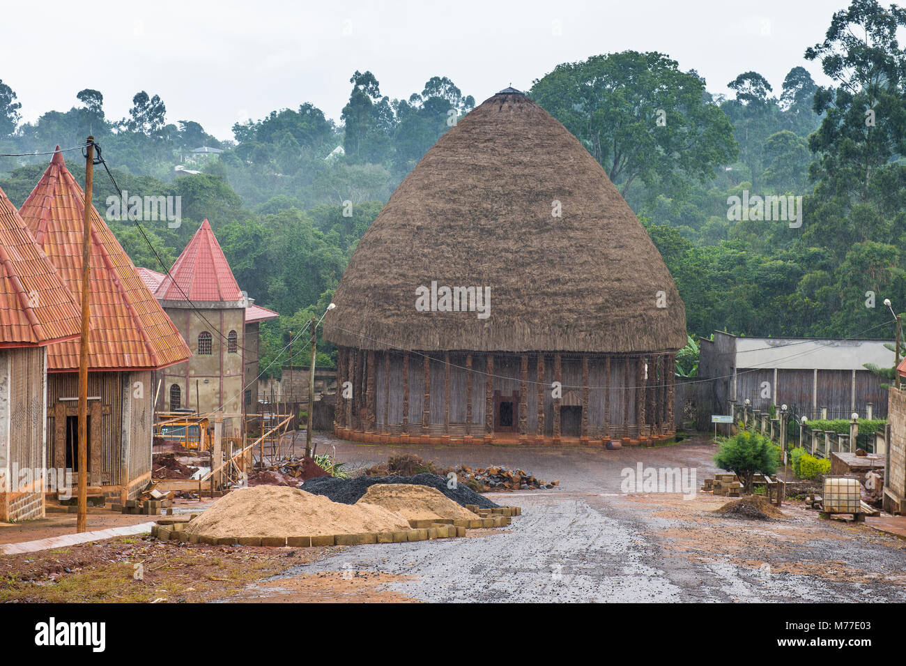 La Chefferie de Bandjoun, Grand Palace, près de Foumban, Cameroun, Afrique Banque D'Images