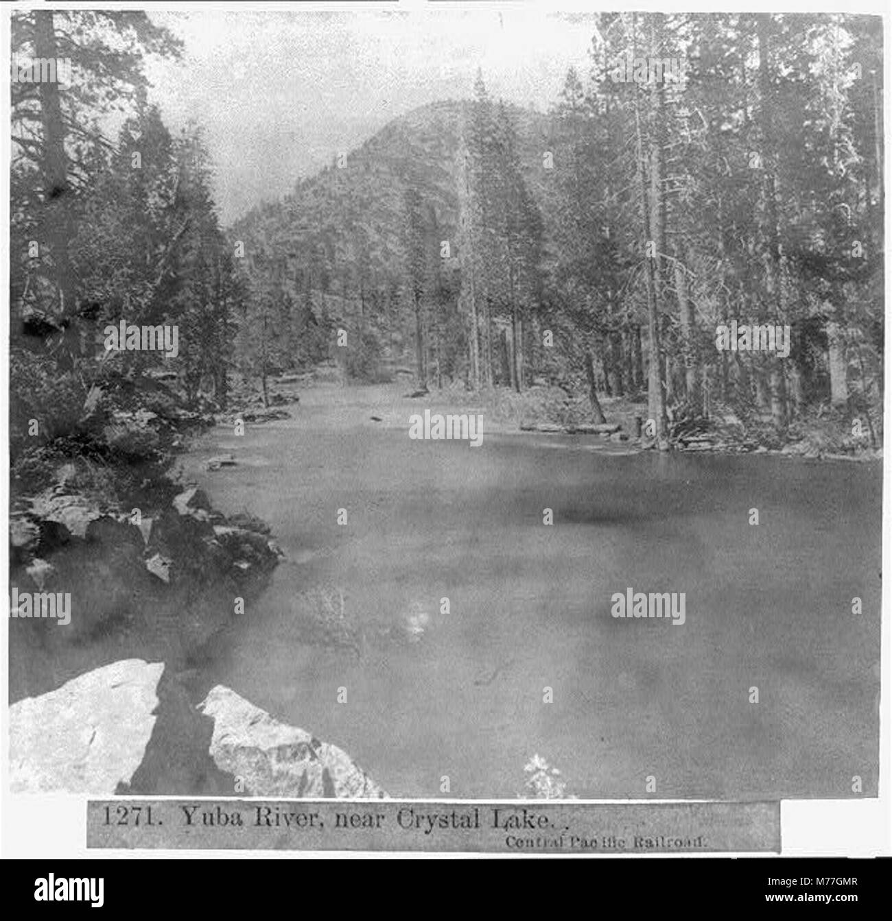 Yuba River, près de Crystal Lake. Central Pacific Railroad RCAC2002723147 Banque D'Images