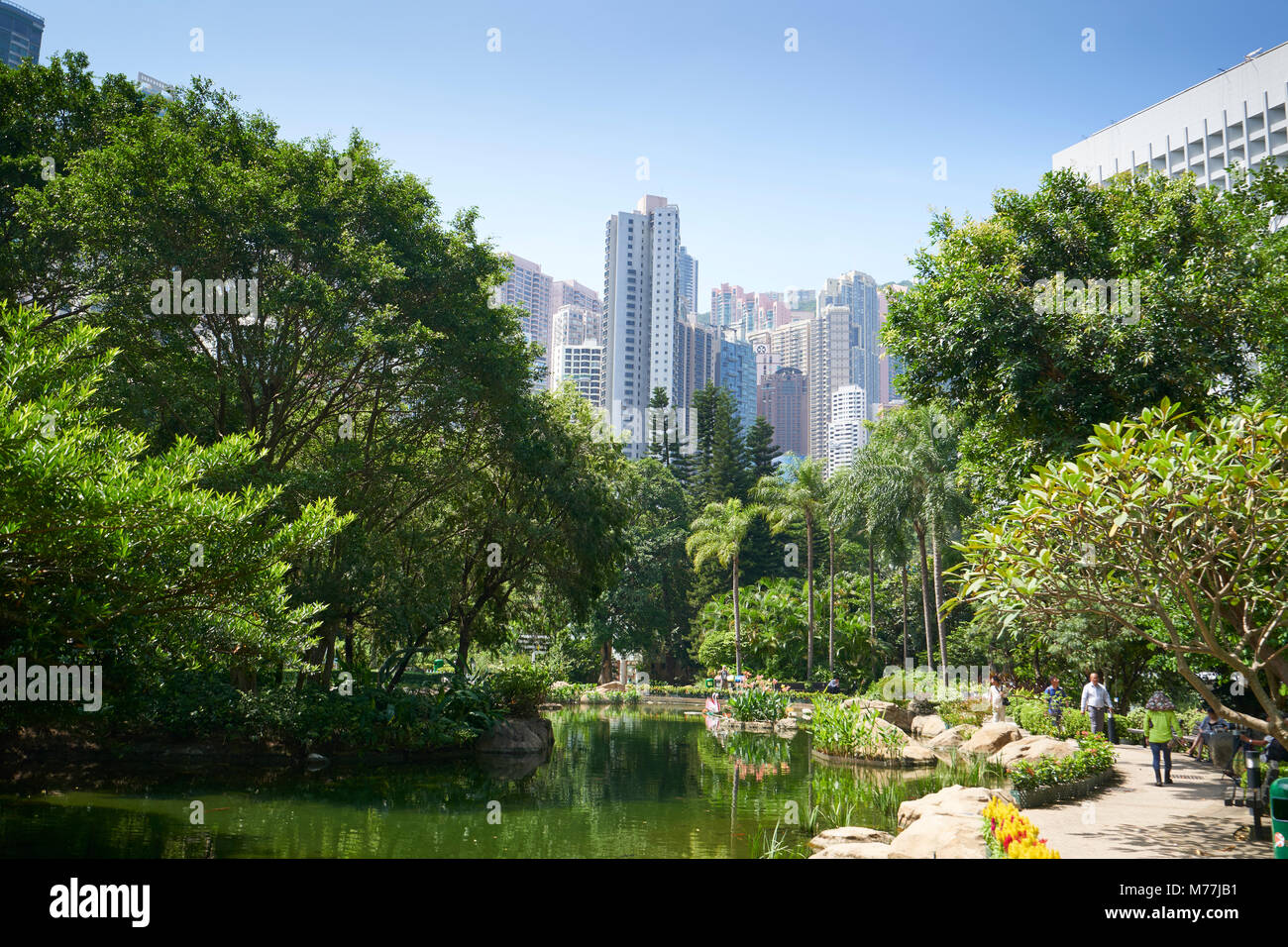 Hong Kong Park dans le centre, l'île de Hong Kong, Hong Kong, Chine, Asie Banque D'Images