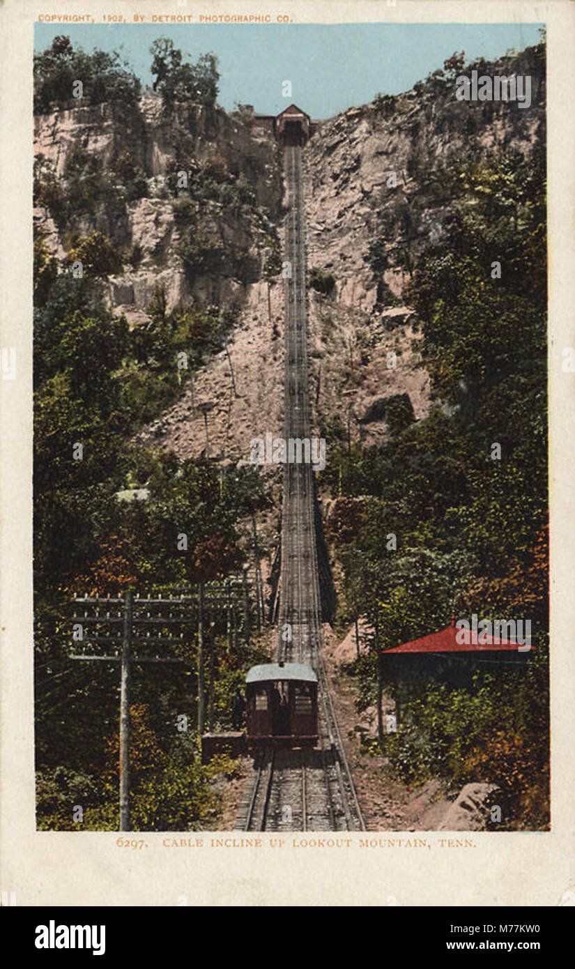 L'inclinaison du câble jusqu'Lookout Mountain ; funiculaire funiculaire NPAR (429666) Banque D'Images