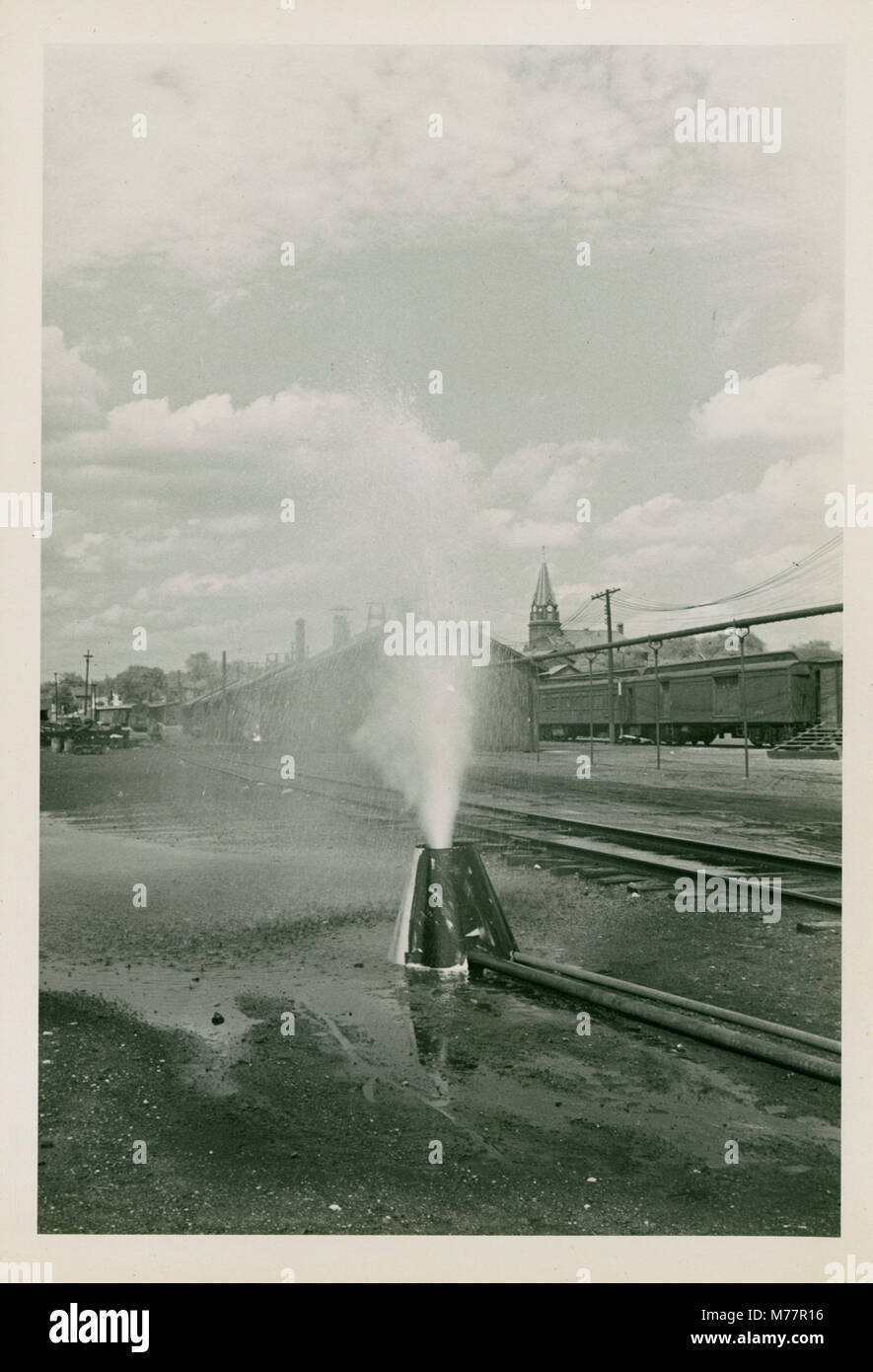 La Chicago Railroad Fair de 1948 a présenté l'histoire et les progrès du système ferroviaire américain, avec des trains anciens, des expositions et l'évolution du transport ferroviaire. Banque D'Images