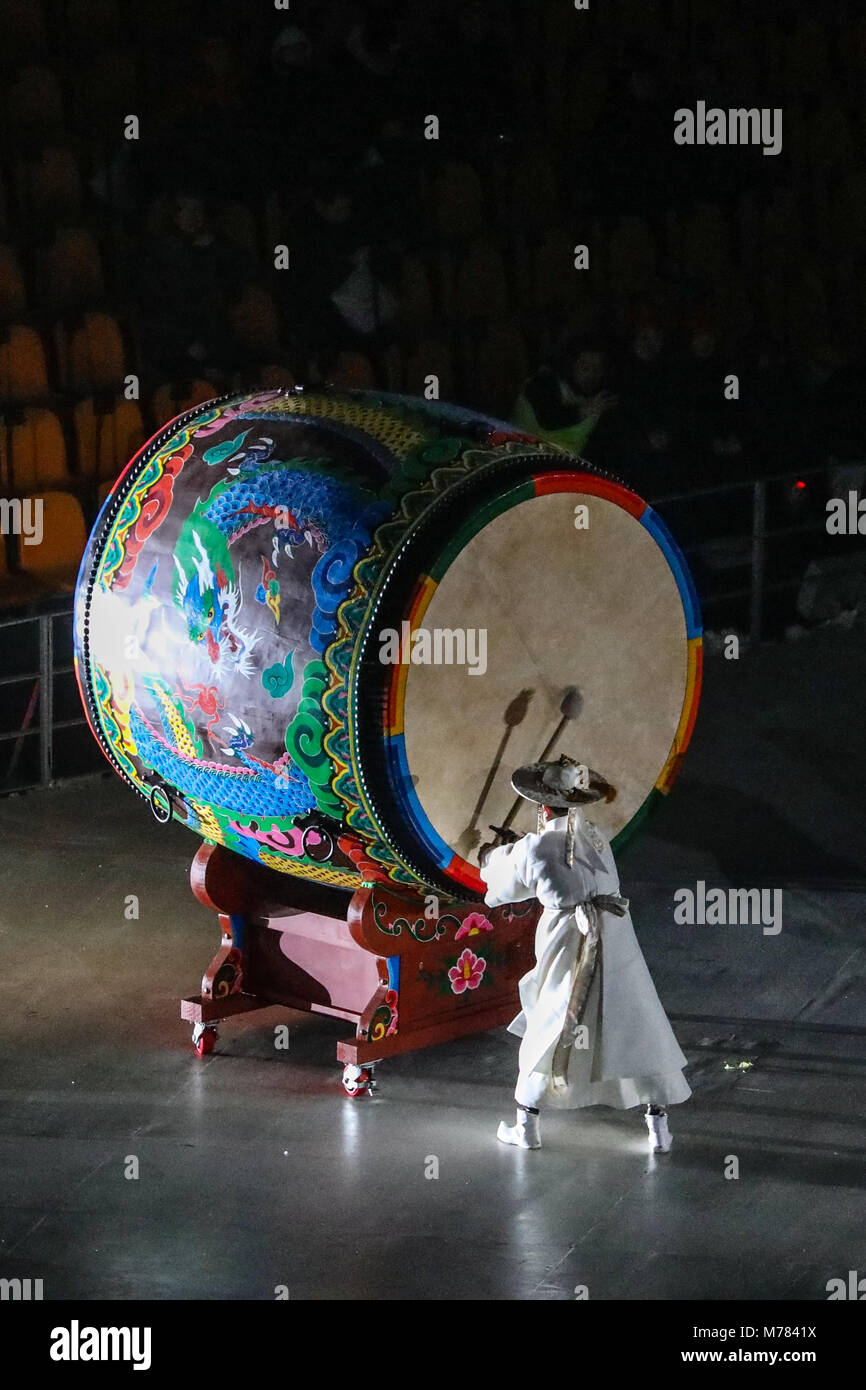 Pyeongchang, Corée du Sud. Mar 9, 2018. Cérémonie d'ouverture des Jeux paralympiques d'hiver Crédit : Marco Ciccolella/Alamy Live News Crédit : Marco Ciccolella/Alamy Live News Banque D'Images