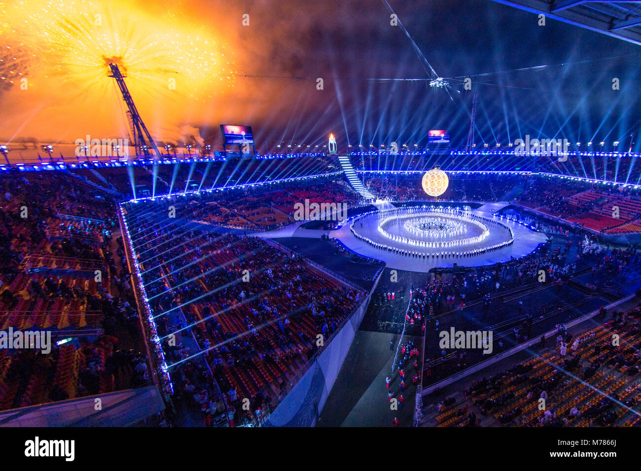 Pyeongchang, Corée du Sud. Mar 9, 2018. Cérémonie d'ouverture des Jeux paralympiques d'hiver Crédit : Marco Ciccolella/Alamy Live News Banque D'Images