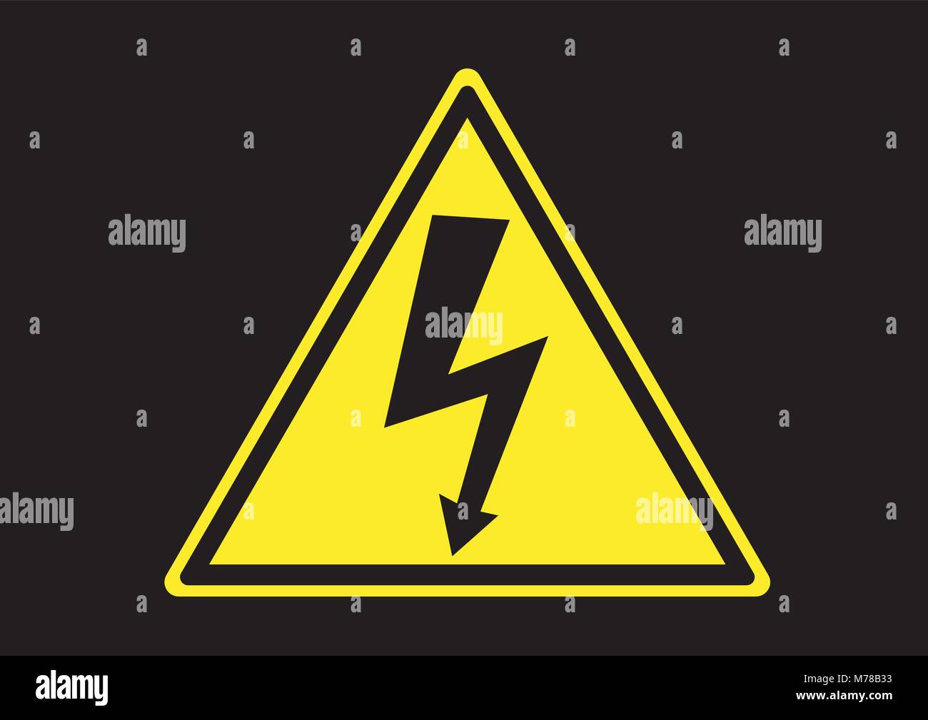 Vecteur de conception de choc électrique interdiction sign Illustration de Vecteur