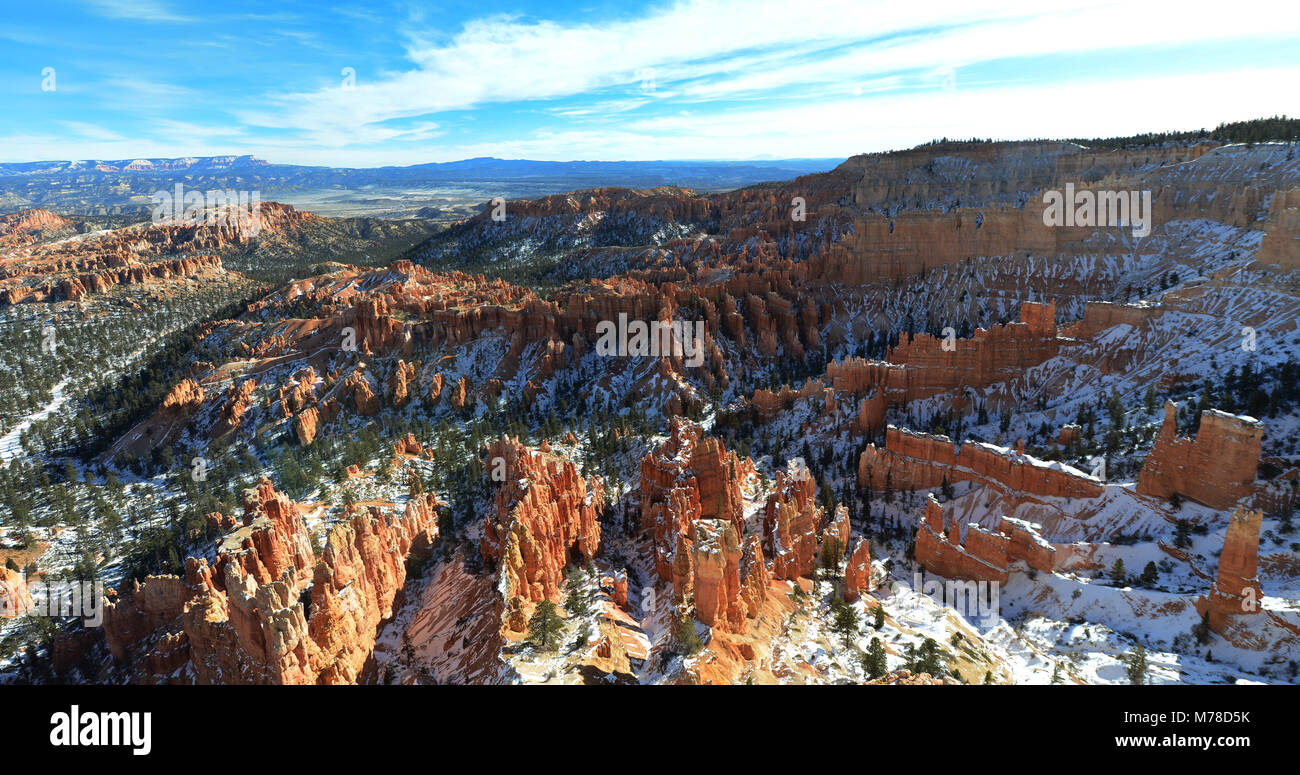 Bryce Canyon en hiver. Banque D'Images
