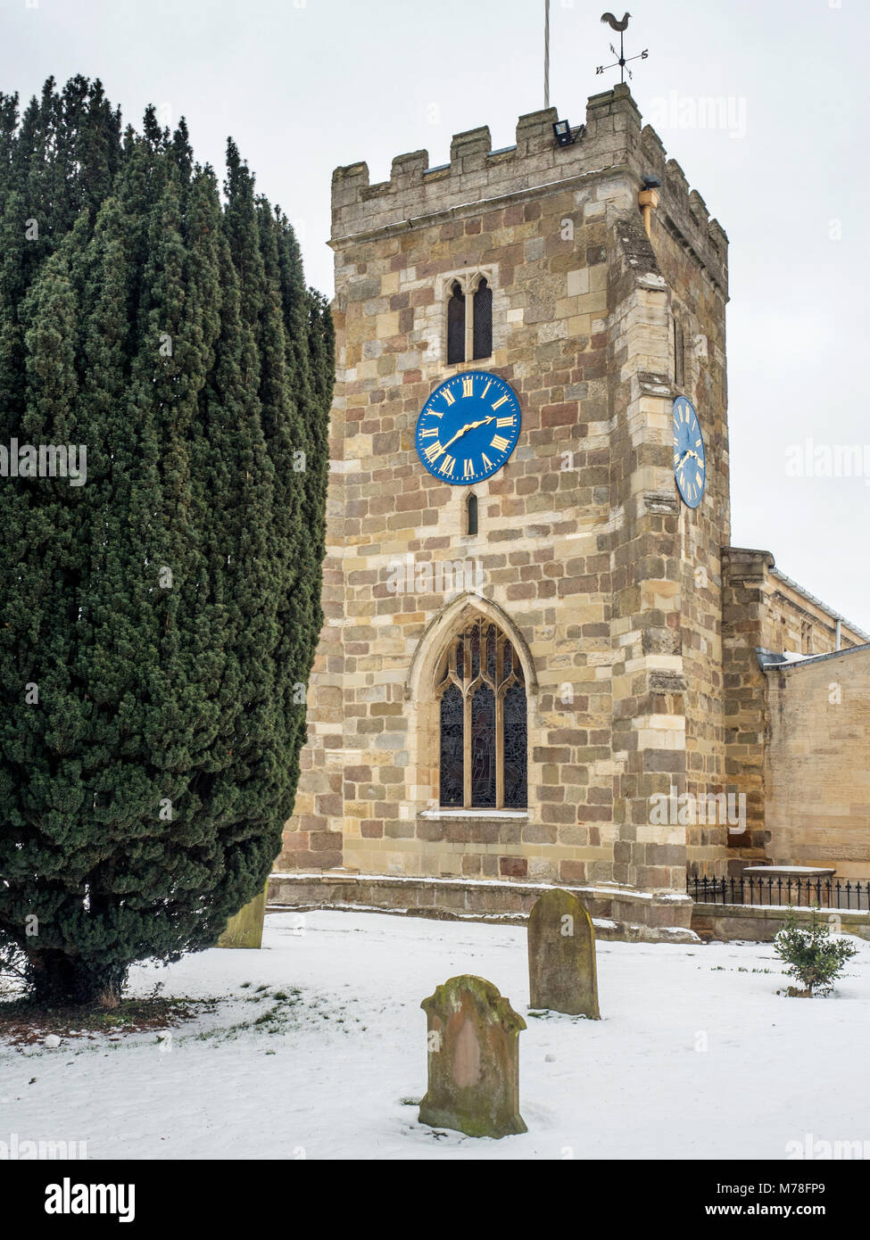 St Andrews Church un bâtiment classé de catégorie I datant de C1360 dans Winter Aldborough près de Boroughbridge North Yorkshire England Banque D'Images