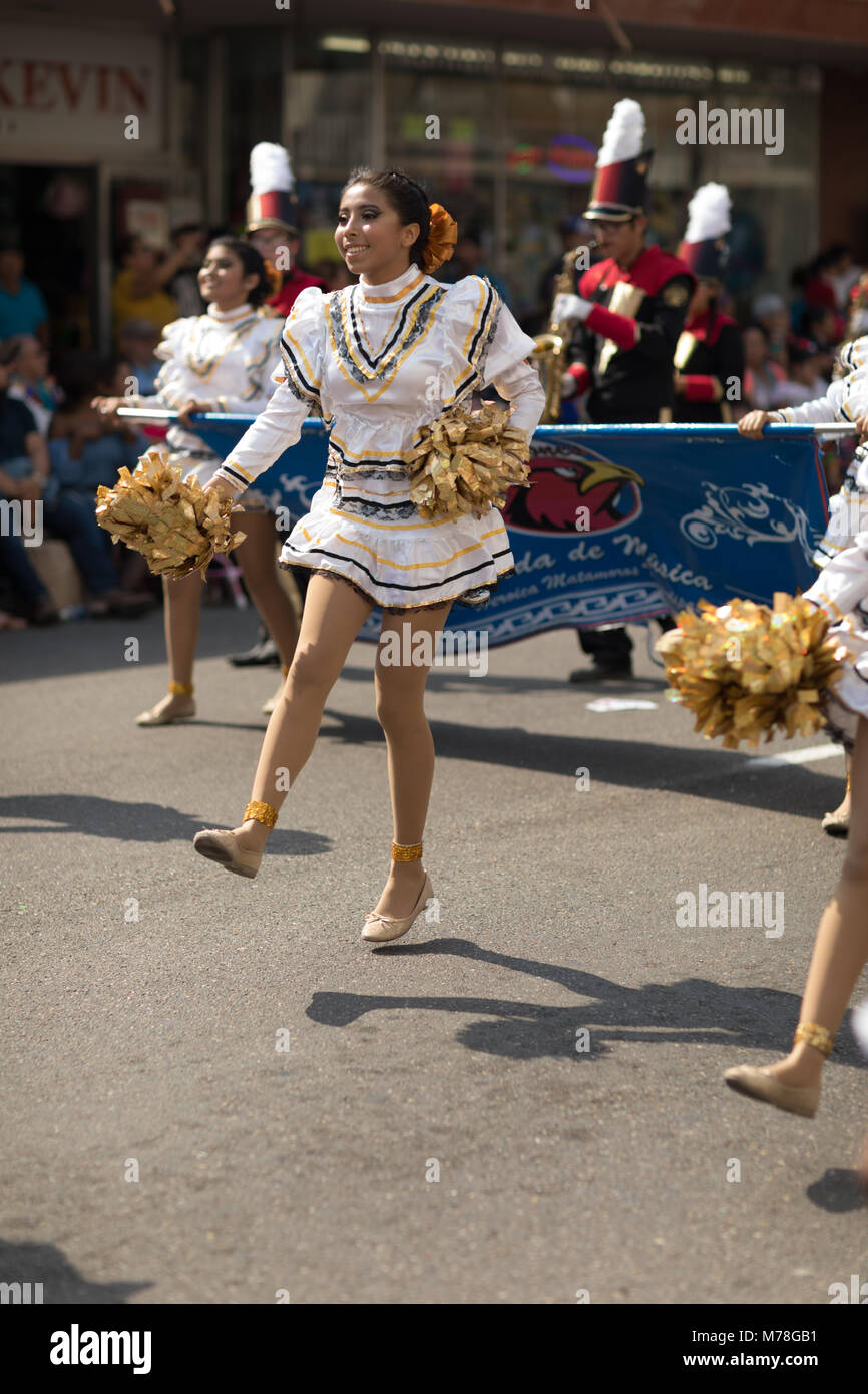 Brownsville, Texas, USA - Le 24 février 2018, Grand Parade internationale fait partie du Charro Jours Fiesta - Fiestas Mexicanas, un festival national Banque D'Images