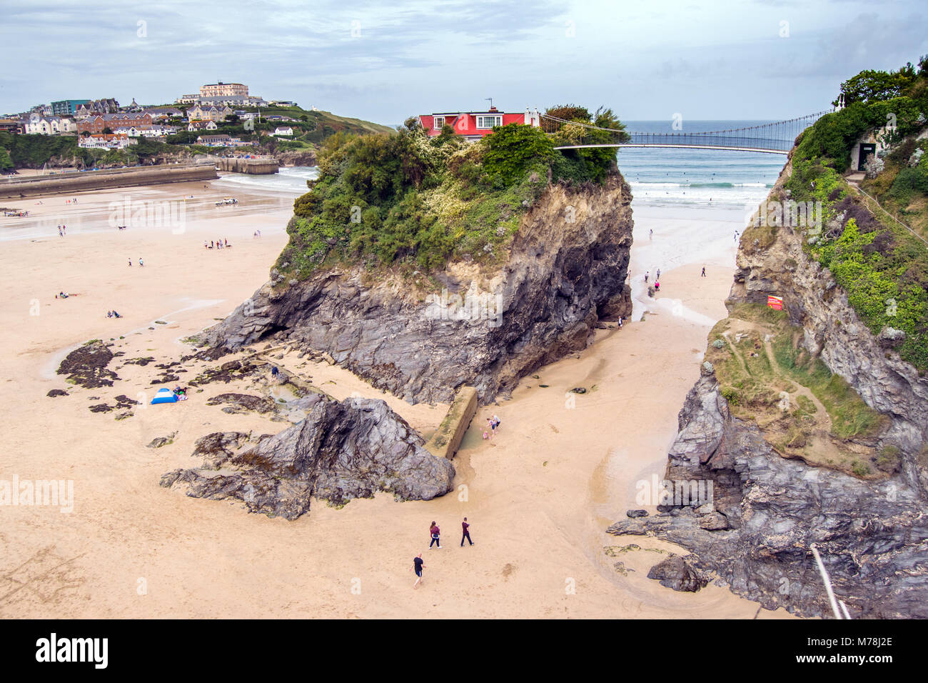 "Chambre dans la mer', Newquay, Cornwall, UK Banque D'Images