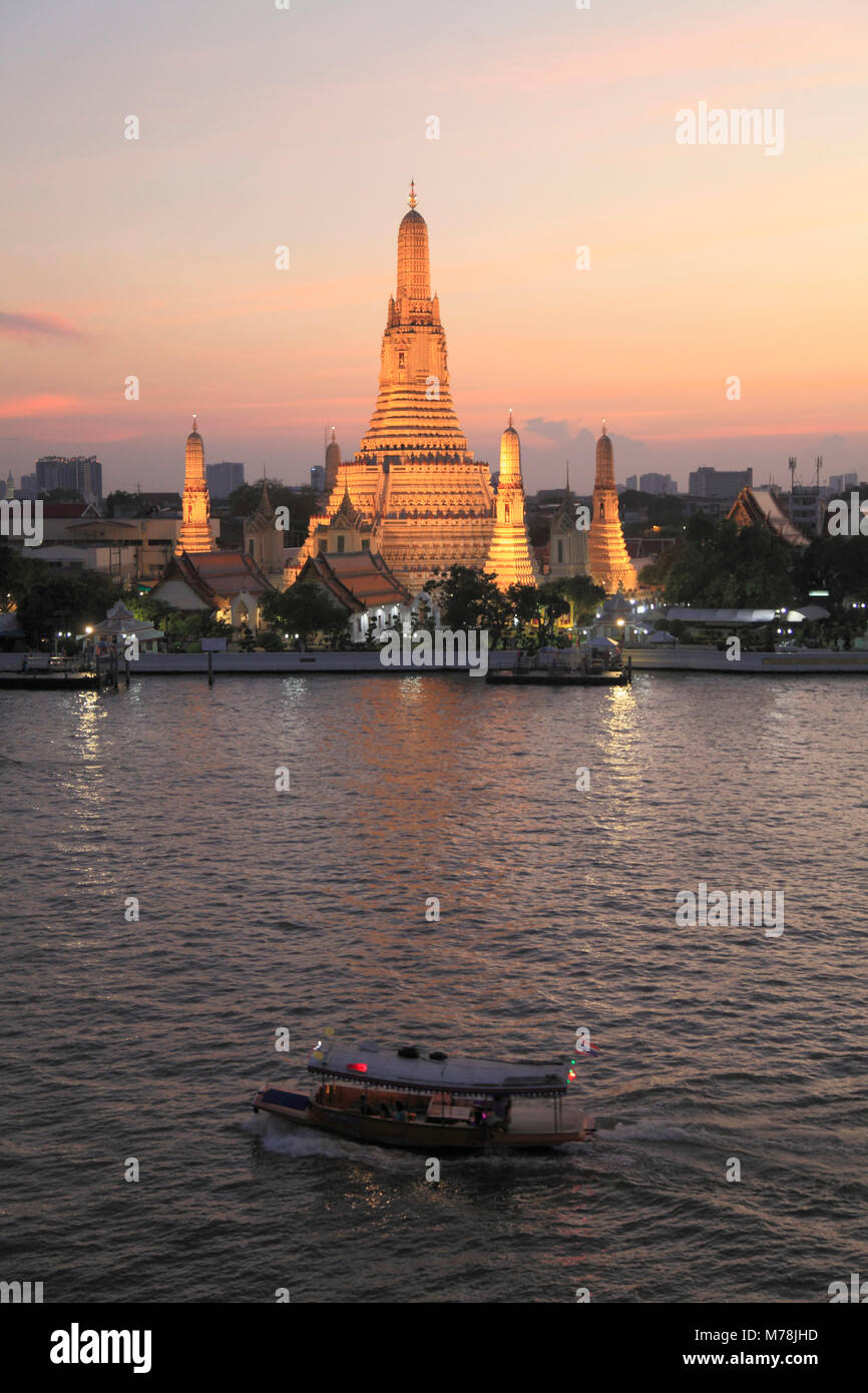 Thaïlande, Bangkok, Wat Arun, Temple de l'aube, Banque D'Images