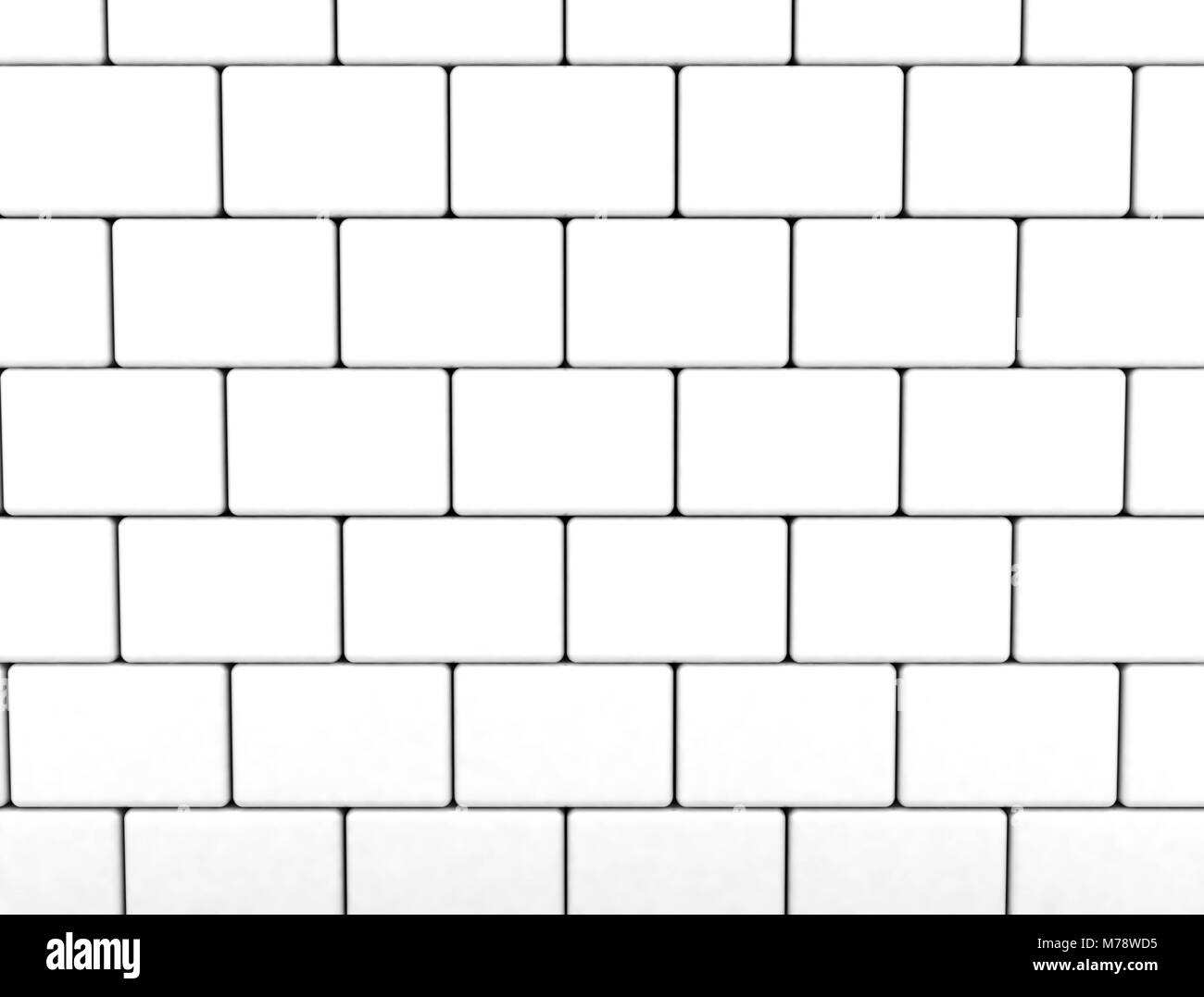 Mur de briques blanches Banque D'Images