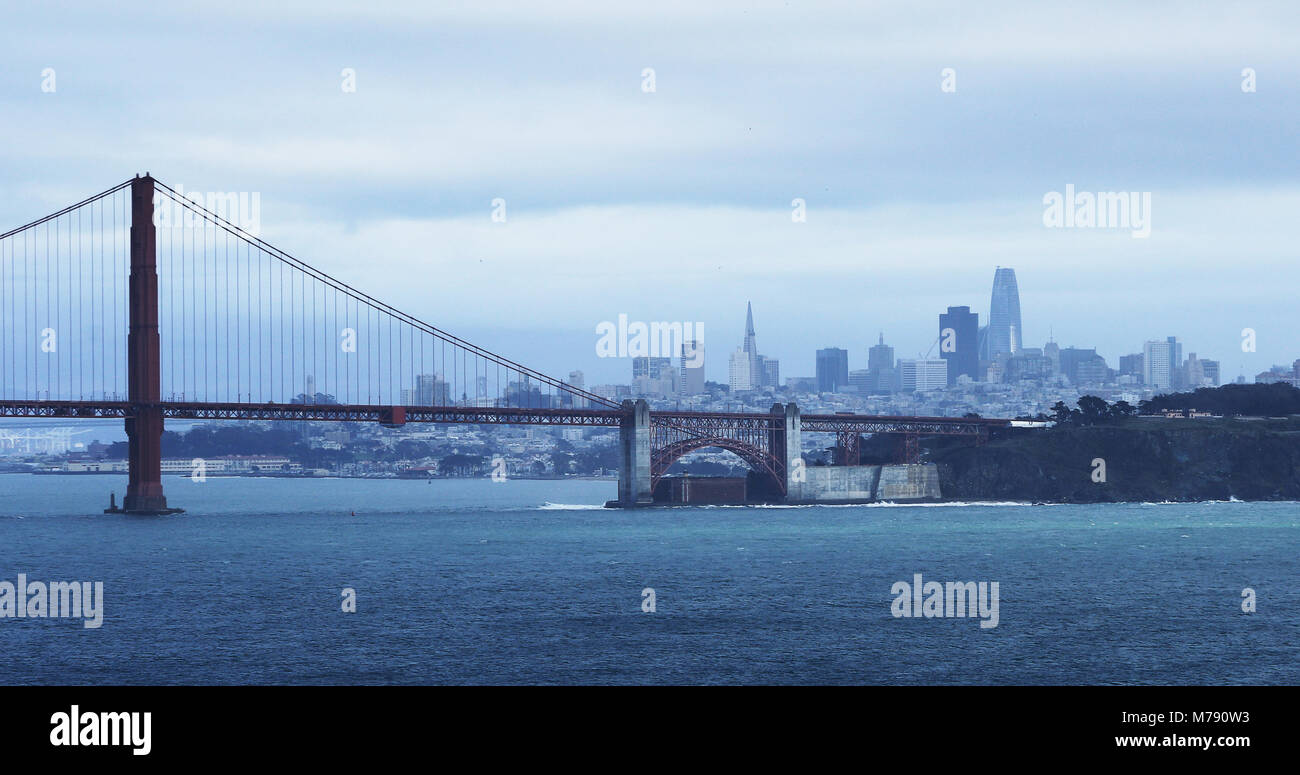 San Francisco, avec le Golden Gate Bridge en face Banque D'Images