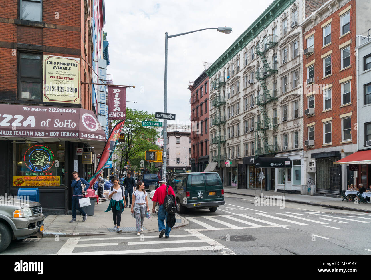SoHo, quartier historique de fer de fonte, scène de rue, Manhattan, New York City Banque D'Images