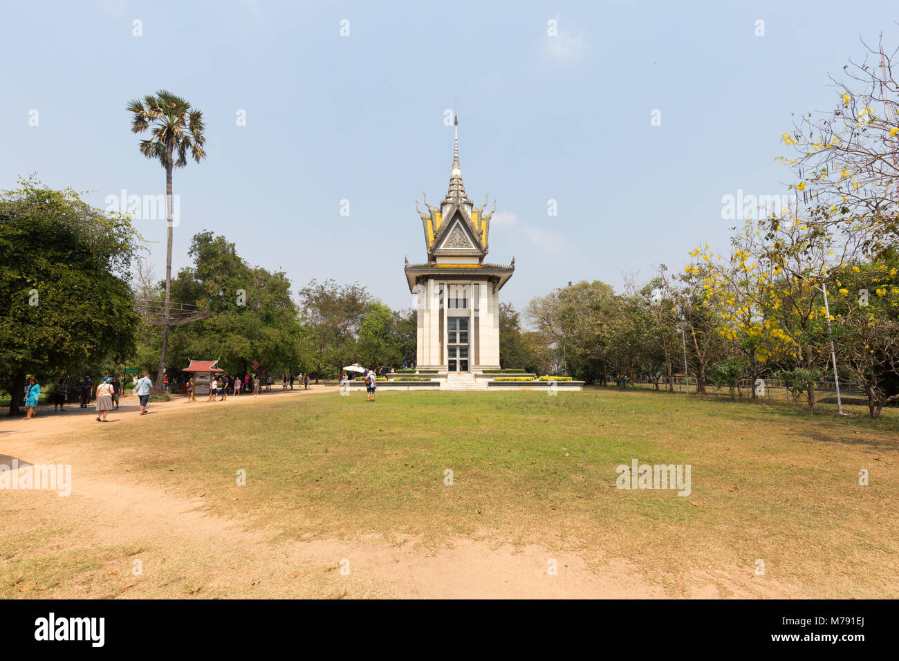 Cambodge Killing Fields monument mémorial building à Choeung Ek centre Musée du Génocide, Phnom Penh, Cambodge Asie Banque D'Images