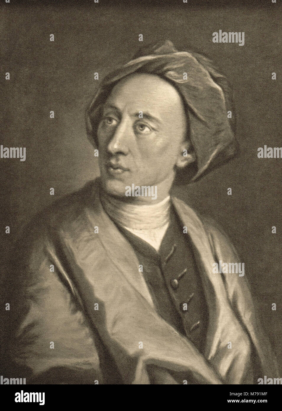 Alexander Pope (1688-1740), poète anglais Banque D'Images