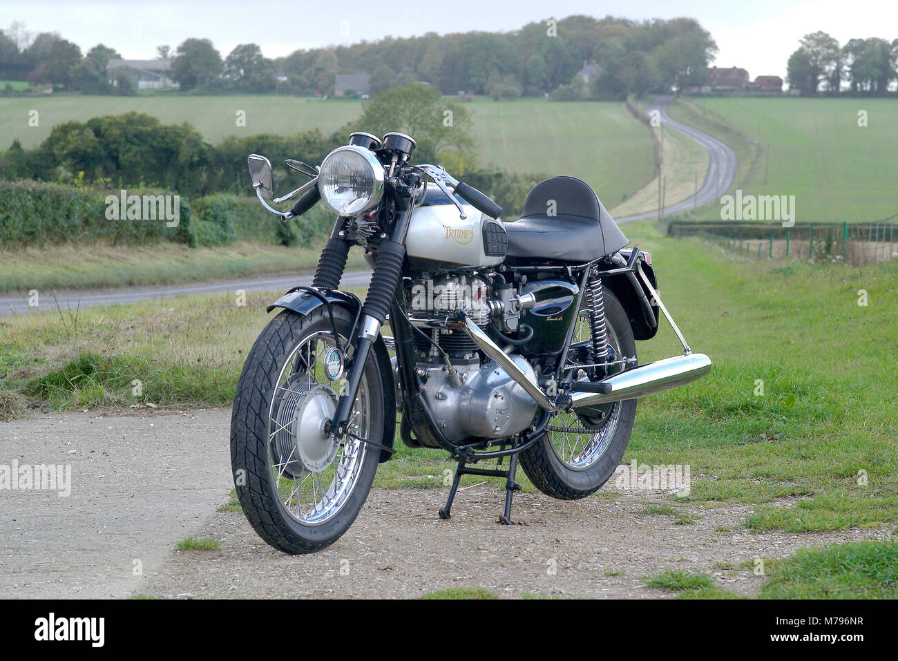 1970 650cc Triumph Thruxton Replica Banque D'Images