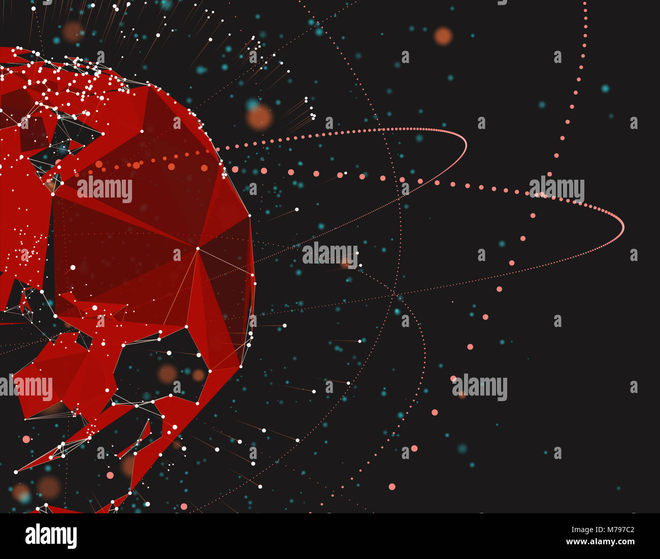 Terre future technologie de réseau, connexion réseau, temps futurs Banque D'Images