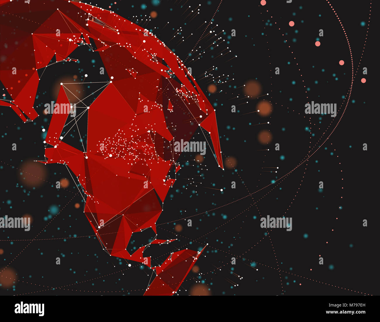 Terre future technologie de réseau, connexion réseau, temps futurs Banque D'Images