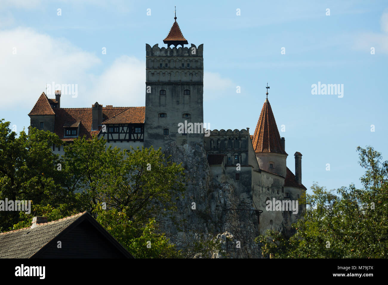 Le château de Bran connu comme le château de Dracula, Brasov, Roumanie Banque D'Images