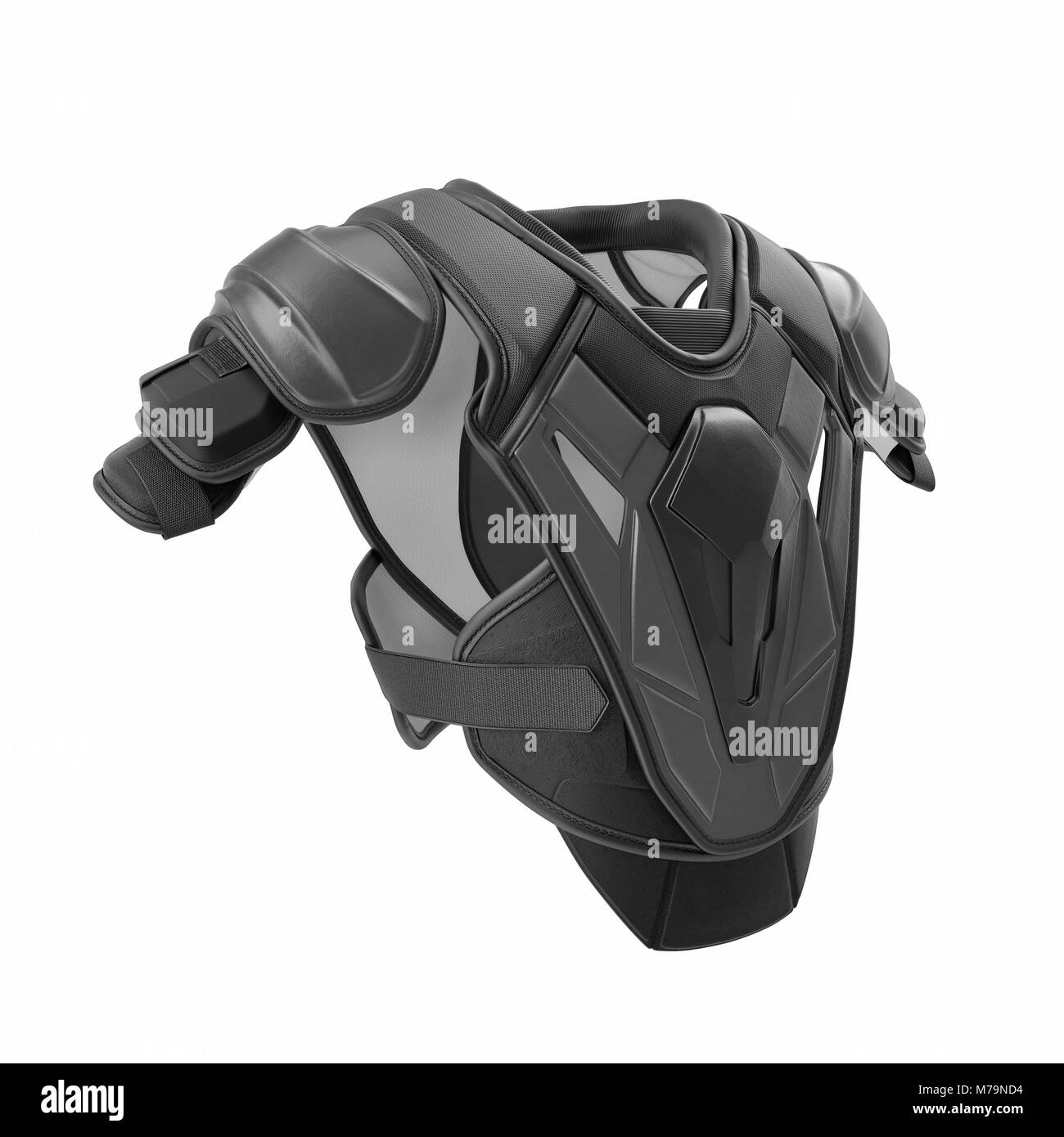 Épaulettes Hockey sur fond blanc. 3D illustration Banque D'Images