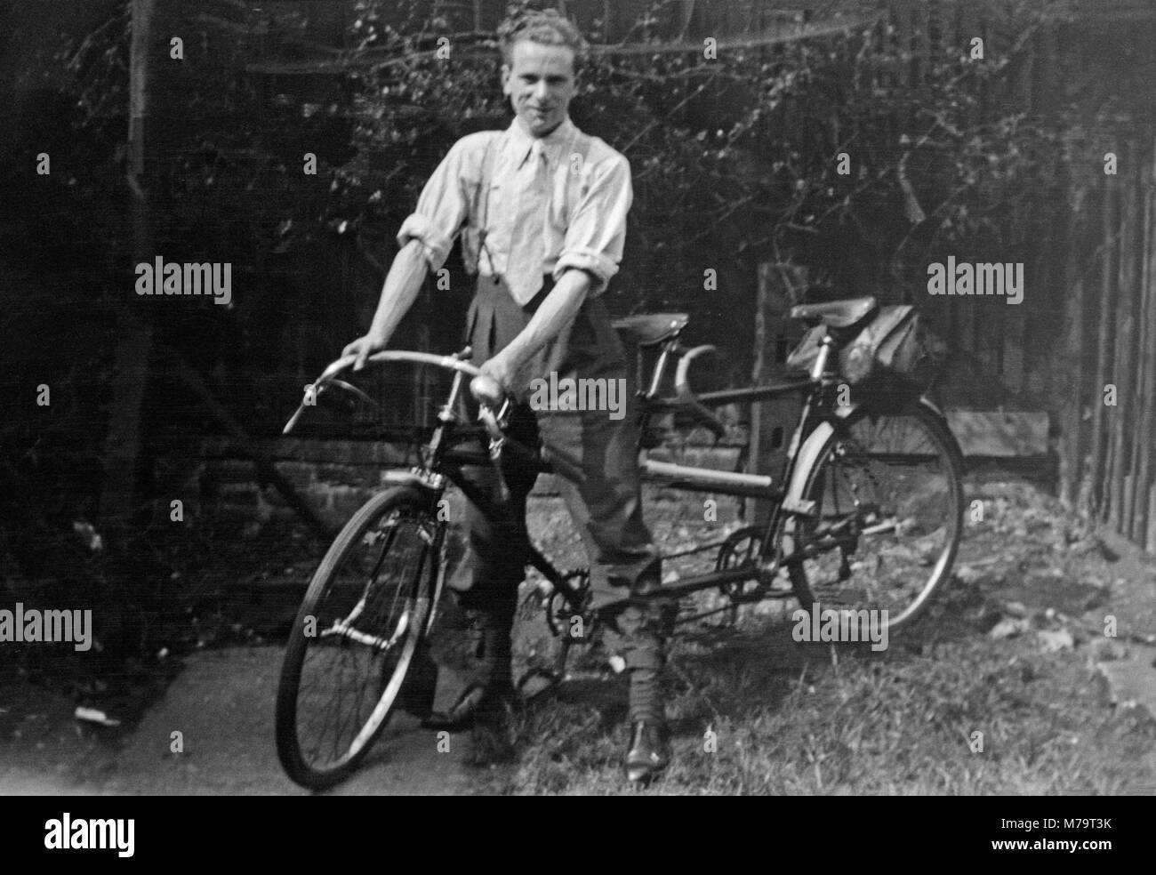 Photo Originale Vélo Tandem – Allemagne, Vers 1930 (Période 1900-1949)