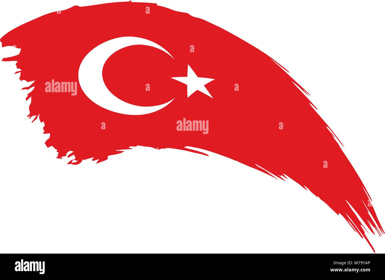 Drapeau de la Turquie, vector illustration Illustration de Vecteur