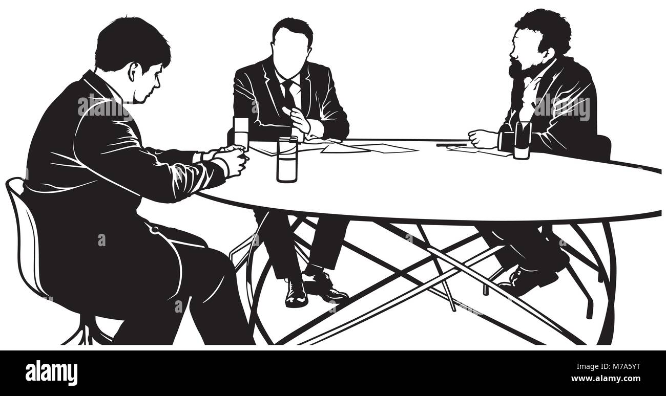 Discussion de TV Illustration de Vecteur