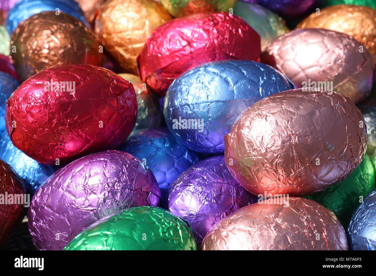 Close up d'un tas de bonbons de Pâques Banque D'Images