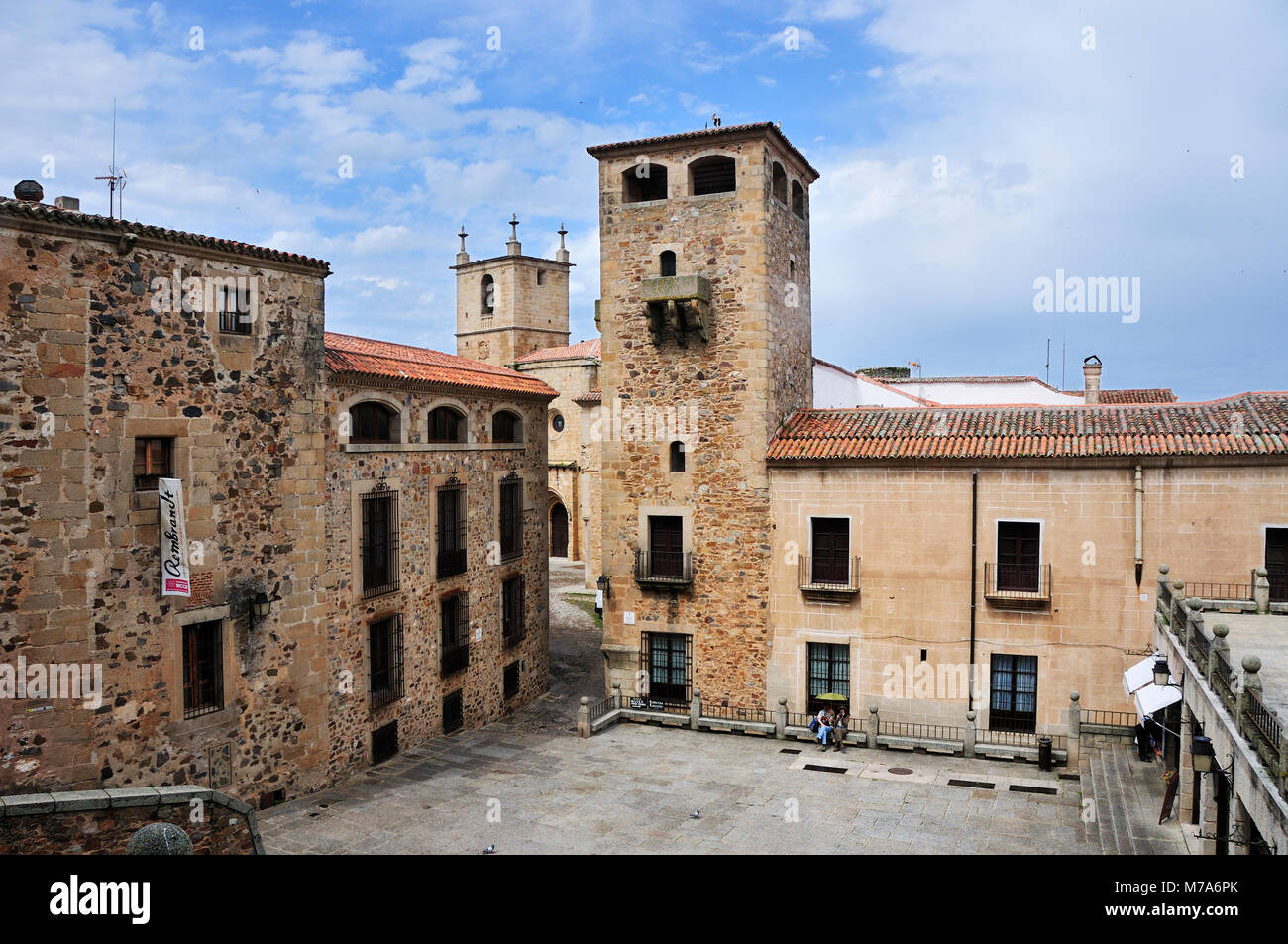 Cáceres, Site du patrimoine mondial de l'UNESCO. Espagne Banque D'Images