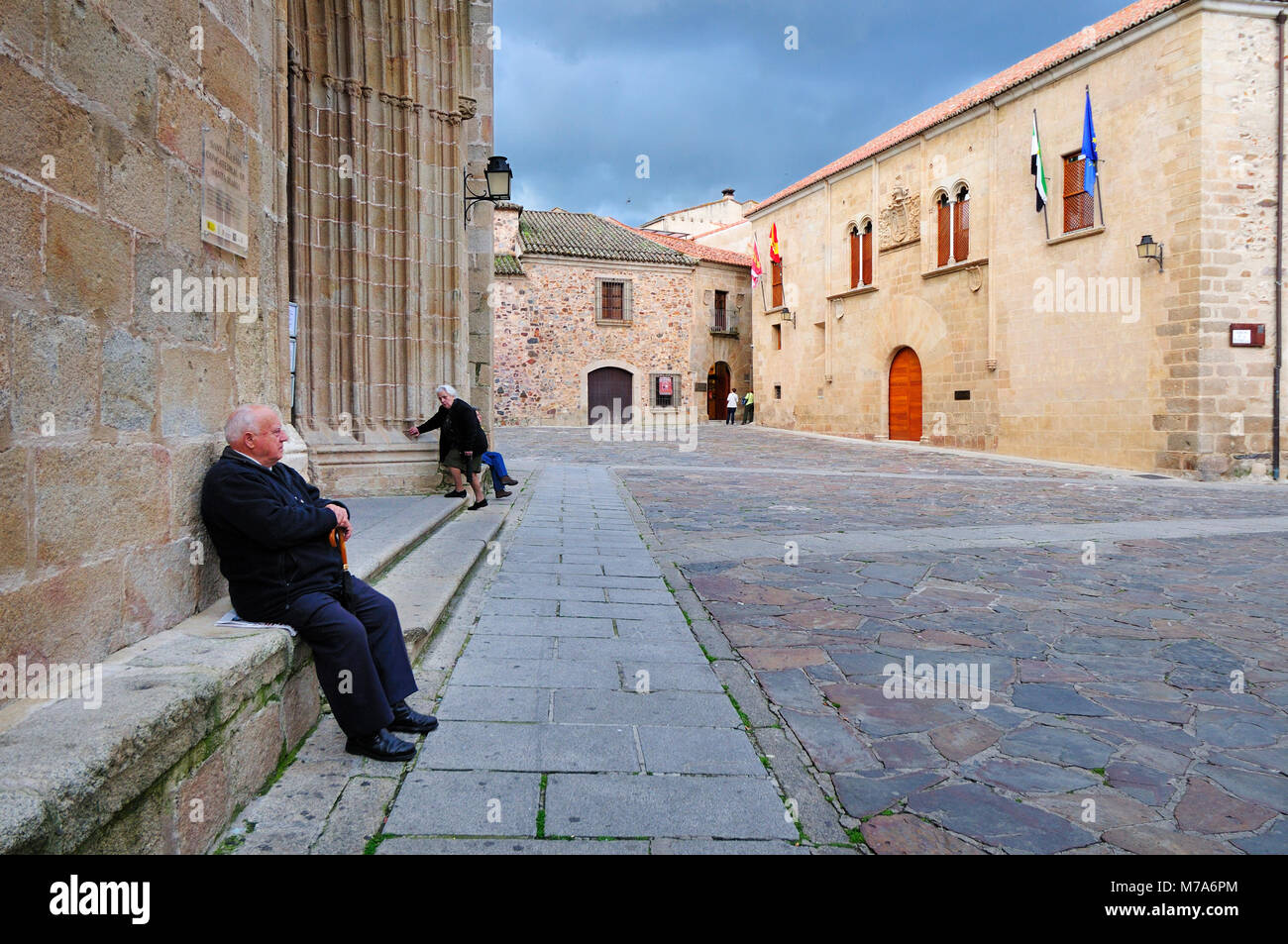 Cáceres, Site du patrimoine mondial de l'UNESCO. Espagne Banque D'Images