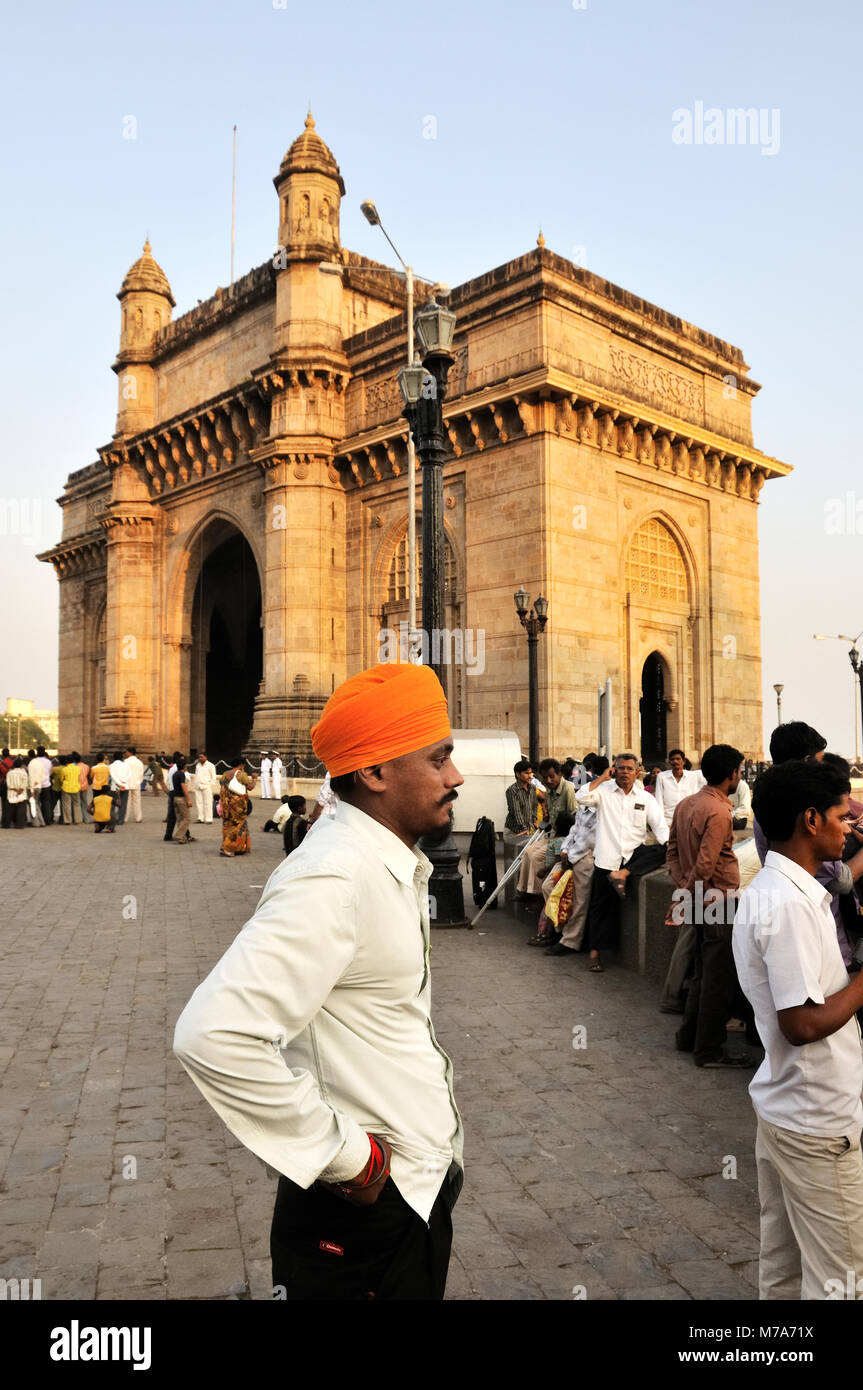 La porte de l'Inde, Mumbai, Inde Banque D'Images