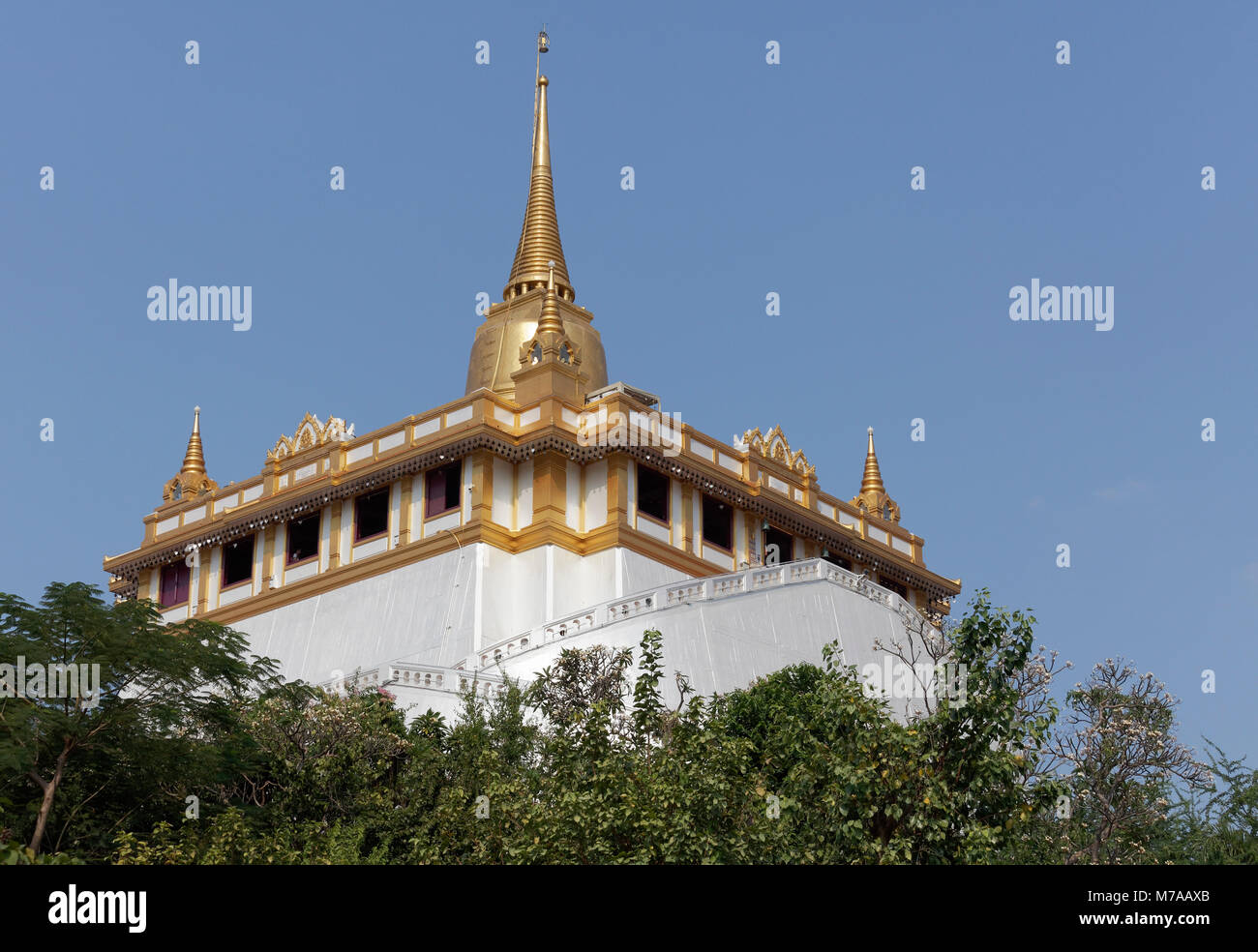 Phu Khao Thong, montagne d'Or, dans le district de Wat Saket, Pom Prap Sattru Phai, Bangkok, Thaïlande Banque D'Images