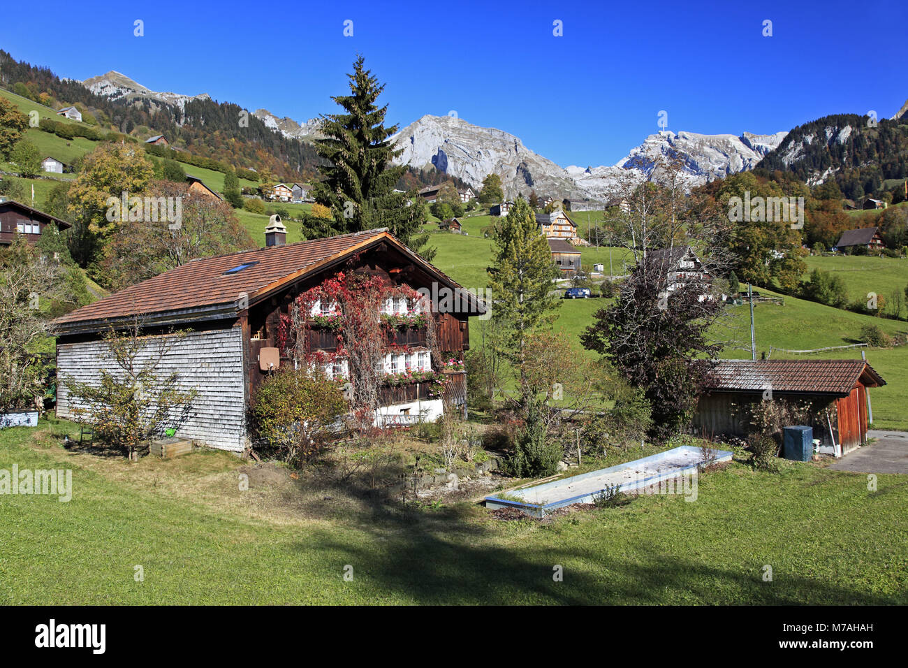 La Suisse, swiss alps, Appenzell, Saint-Gall, Säntis, massif de l'Alpstein, Banque D'Images