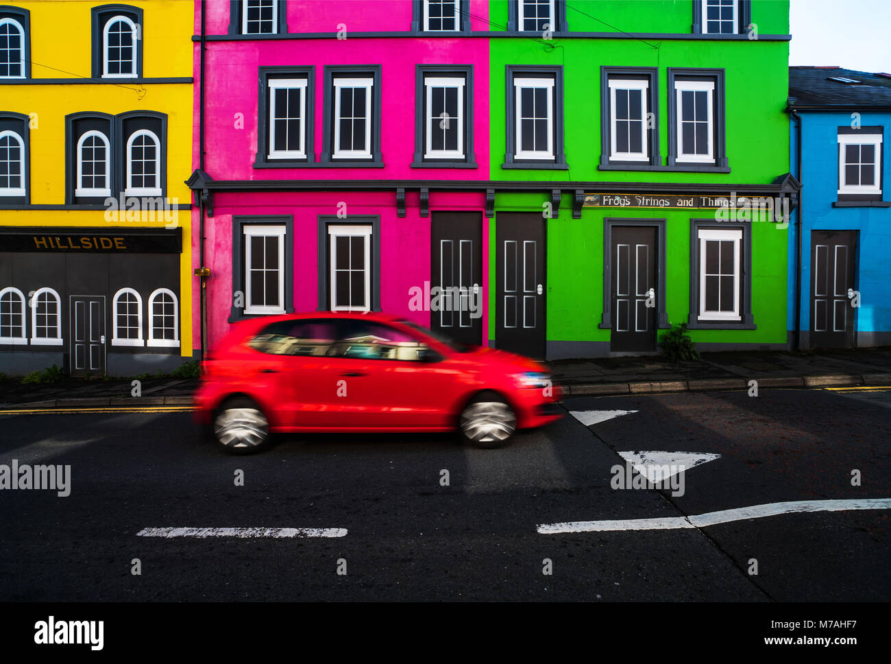 Impression de la rue à Bangor, Irlande du Nord Banque D'Images