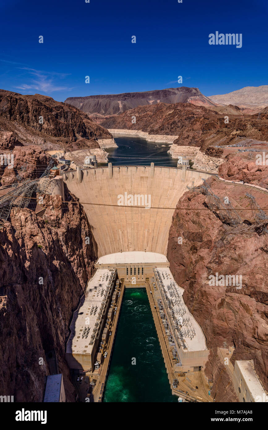 Les USA, Nevada, comté de Clark, Boulder City, Lake Mead National Recreation Area, Hoover Dam Banque D'Images