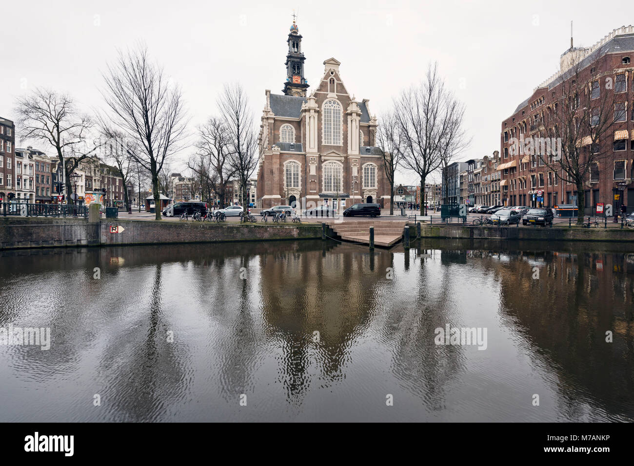 La vue sur la ville d'Amsterdam aux Pays-Bas Banque D'Images