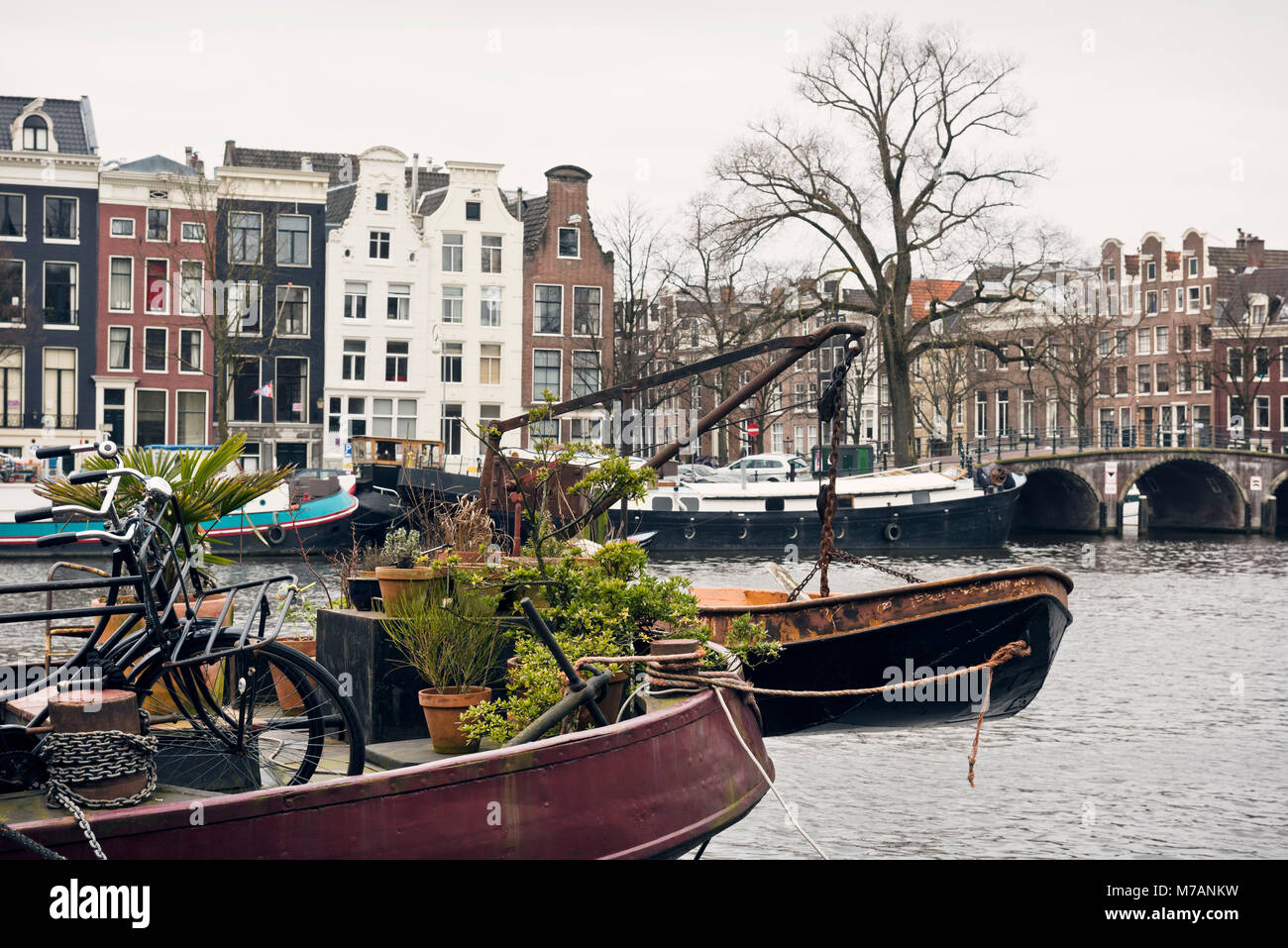 La vue sur la ville d'Amsterdam aux Pays-Bas Banque D'Images La vue sur la ville d'Amsterdam aux Pays-Bas Banque D'Images