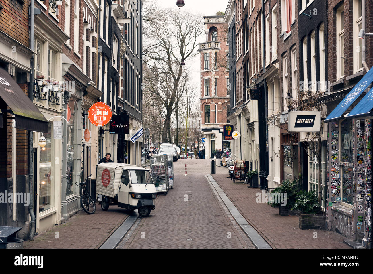 La vue sur la ville d'Amsterdam aux Pays-Bas Banque D'Images
